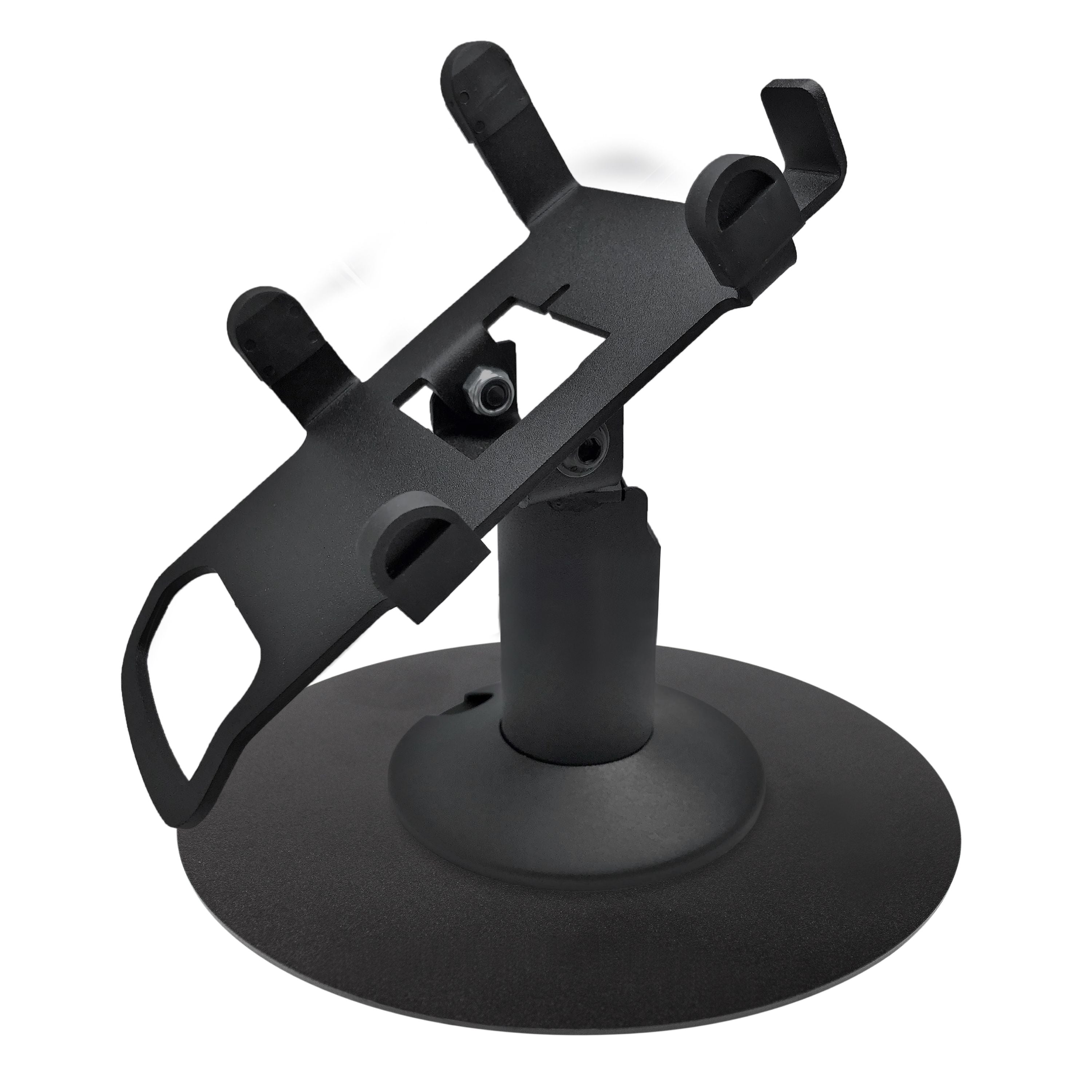 Dejavoo Z3/Z6 Low Profile Black Swivel and Tilt Freestanding Metal Stand with Round Plate - DCCSUPPLY.COM