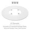 Clover Flex 3 / Flex 4 Freestanding Swivel and Tilt Stand with Round Plate (White)