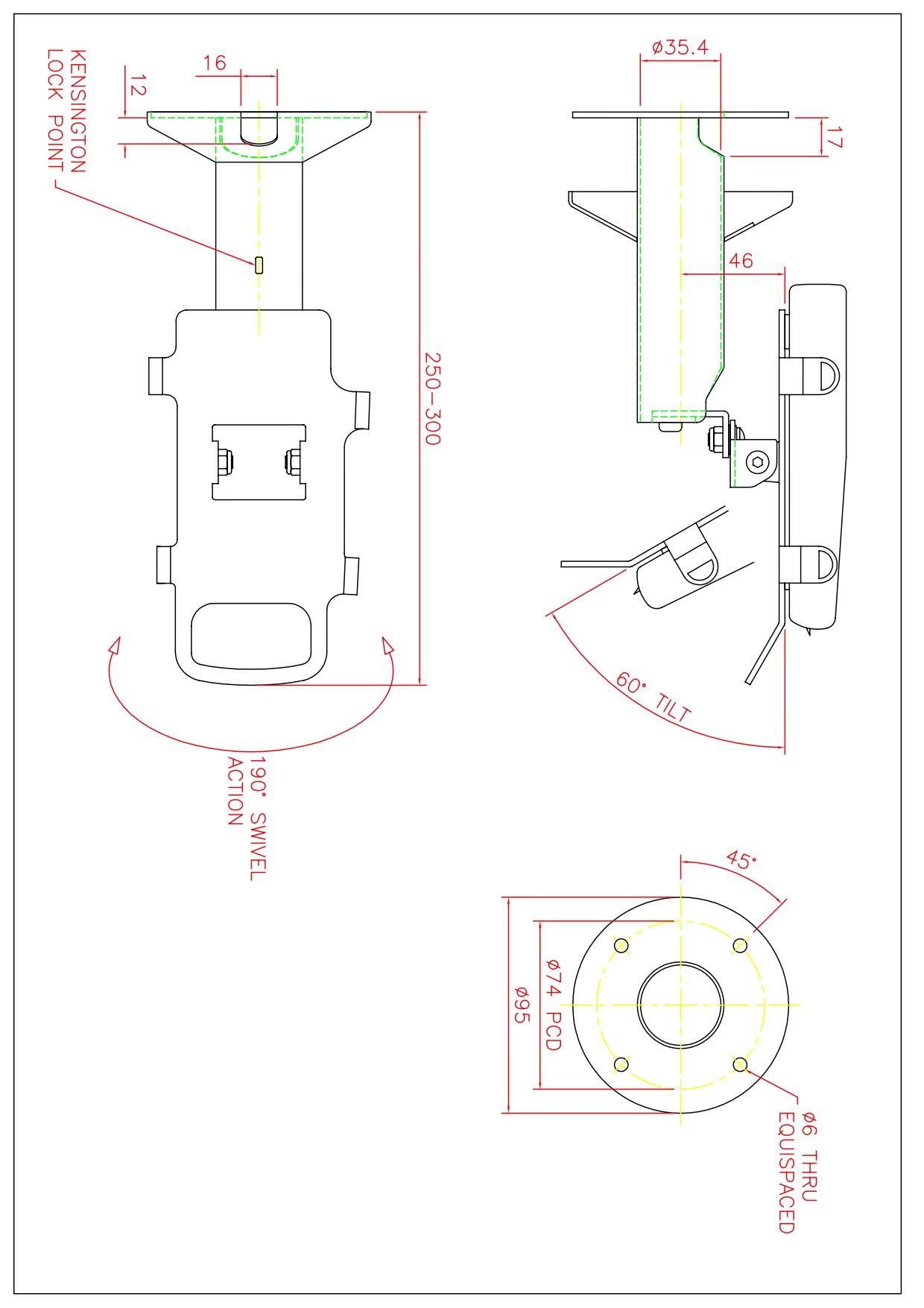 DCCStands PAX S300 Wall Mount - DCCSUPPLY.COM