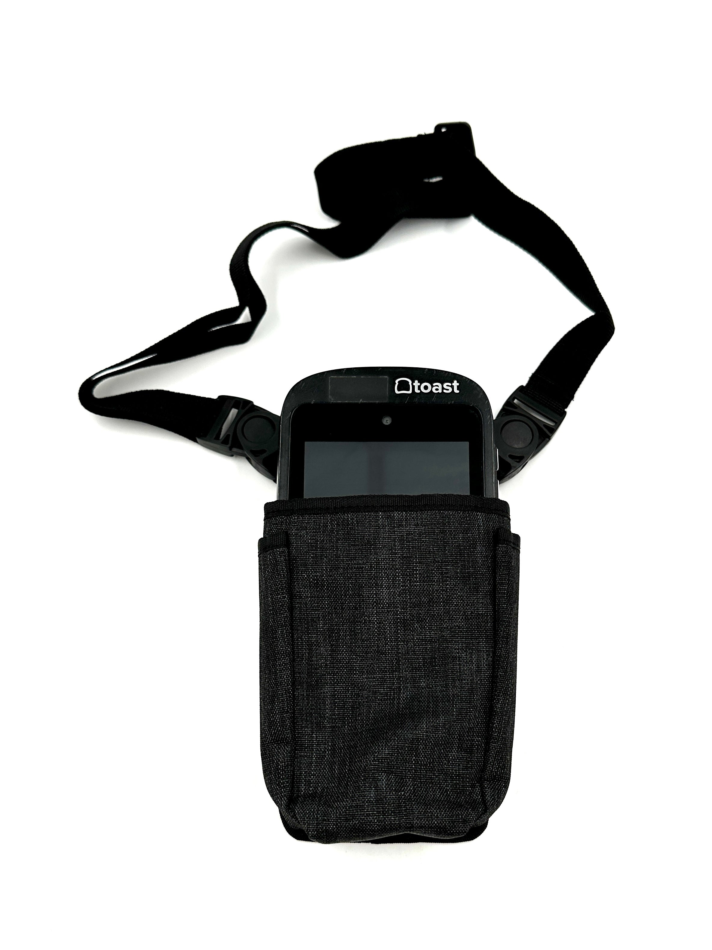 Universal Wireless Payment Pouch with Sling/Waistbelt and Rugged Metal Belt Clip