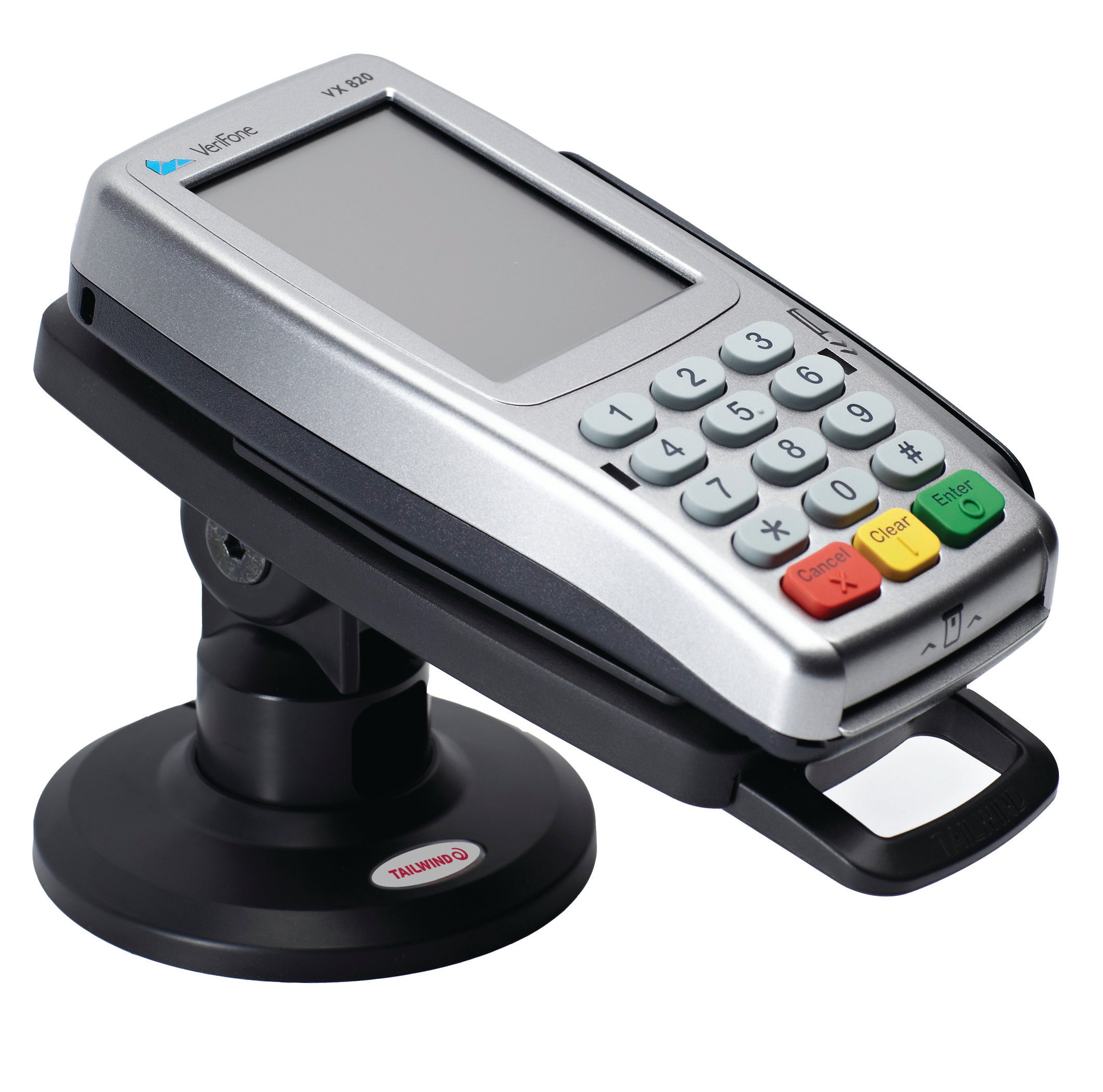 Verifone Vx805 3" Key Locking Compact Pole Mount Terminal Stand - DCCSUPPLY.COM