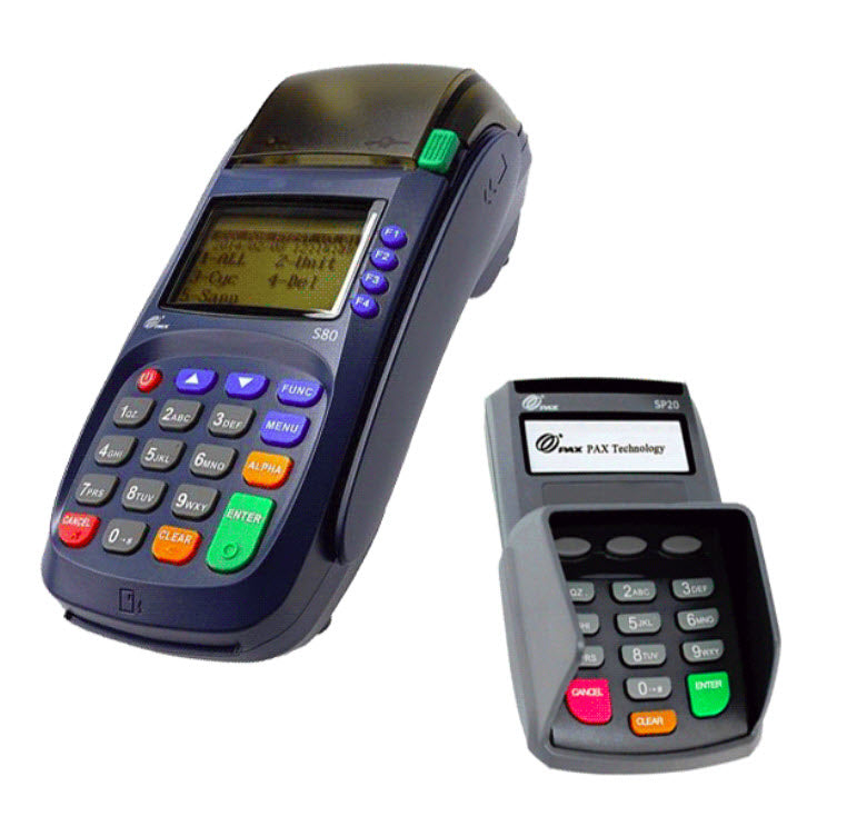 Pax S80 EMV CTLS Credit Card Terminal and New PAX SP20 PIN Pad