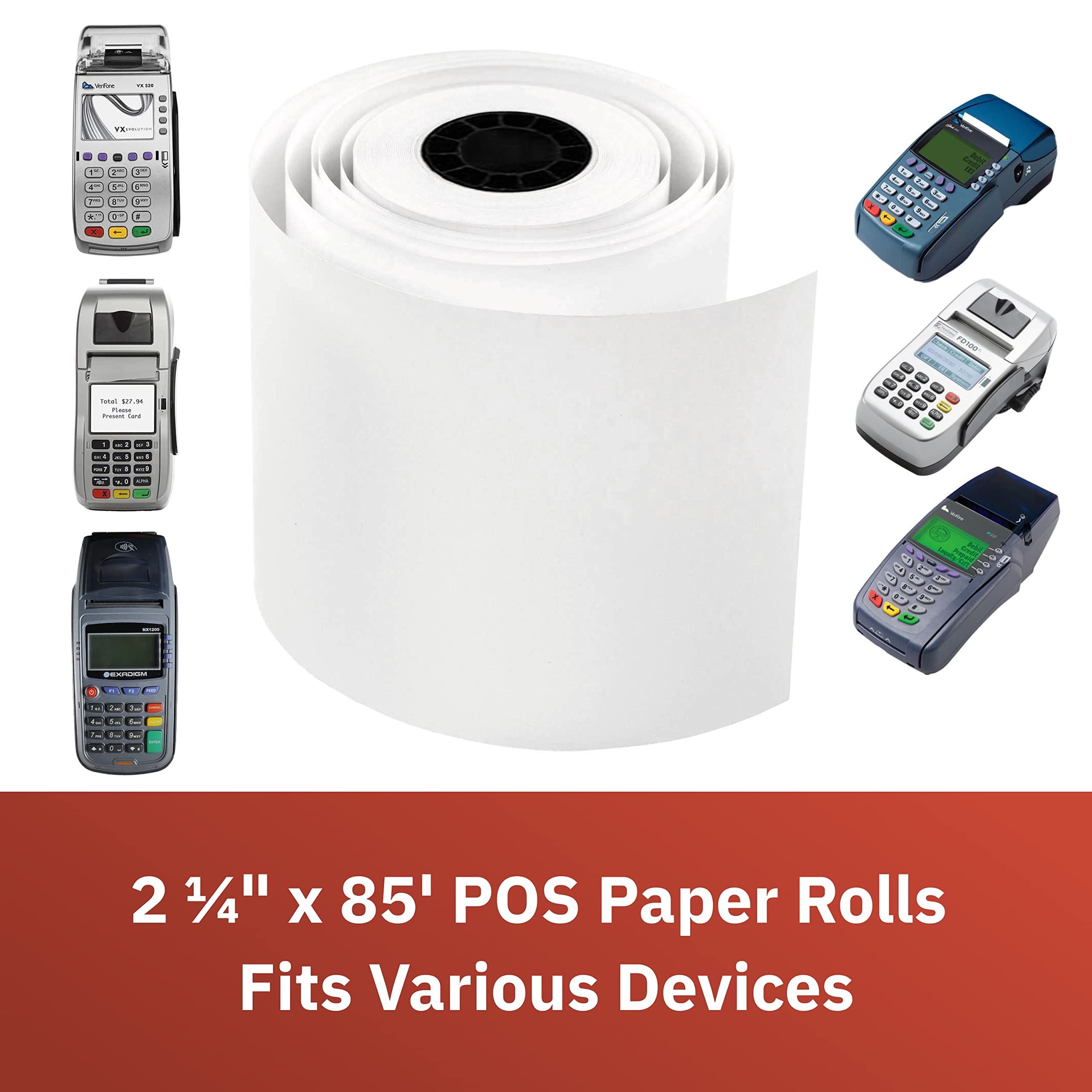 2 1/4" x 85' Thermal Paper (24 Rolls)