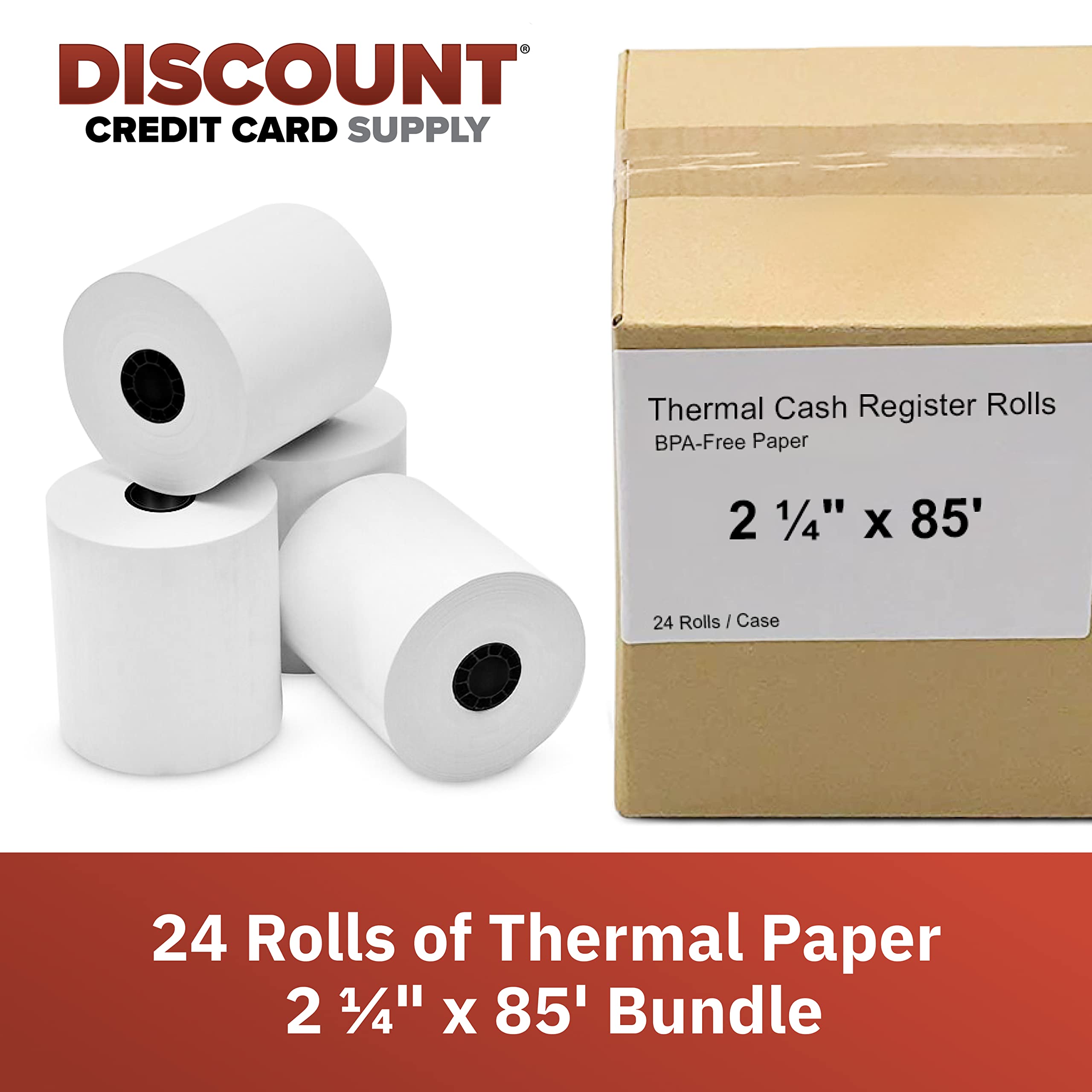 2 1/4" x 85' Thermal Paper (24 Rolls)