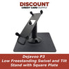 Dejavoo P3 Low Profile Freestanding Swivel and Tilt Stand with Square Plate