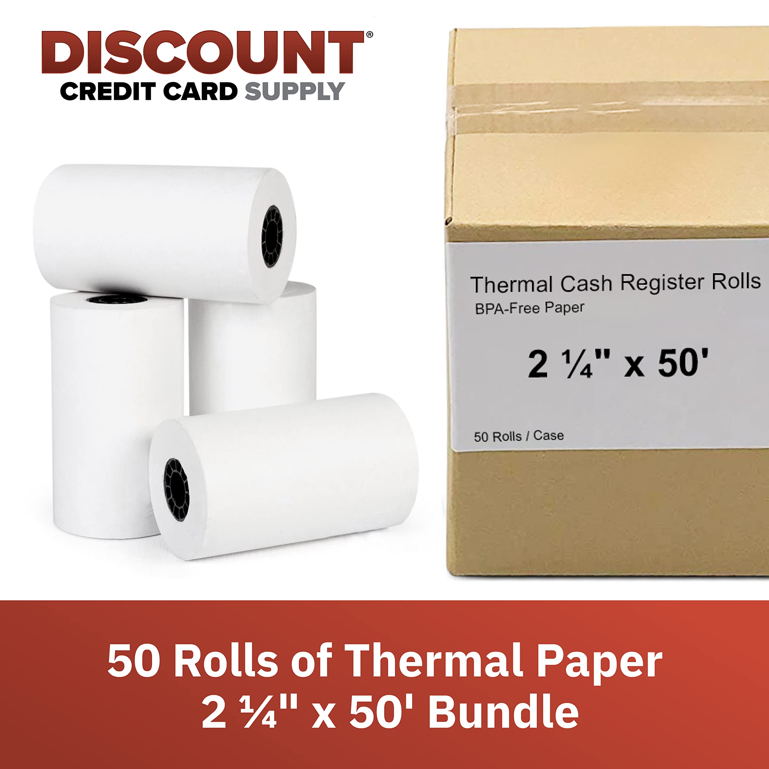 2 1/4" x 50' Thermal (50 Roll Case)