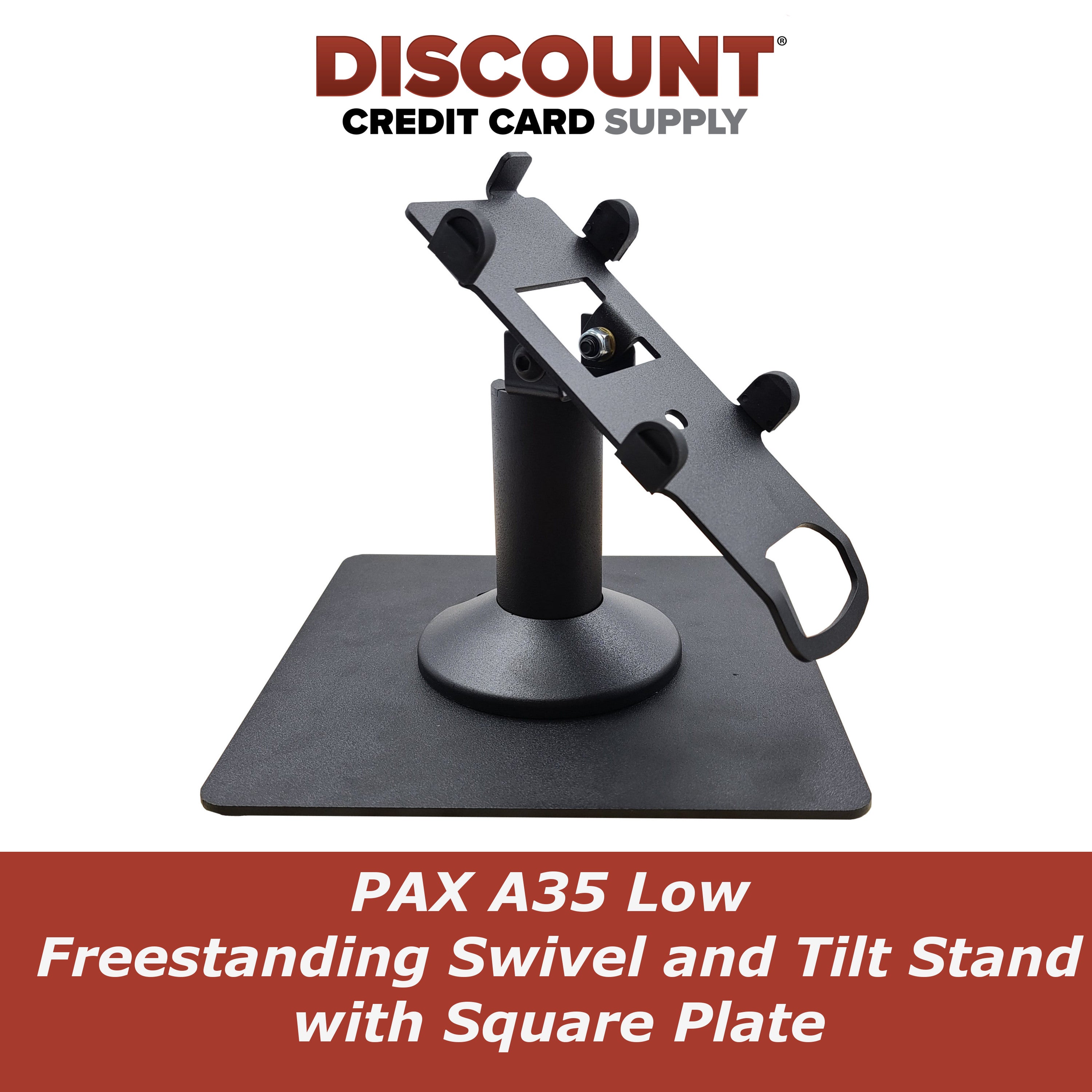 PAX A35 Low Freestanding Swivel and Tilt Stand with Square Plate