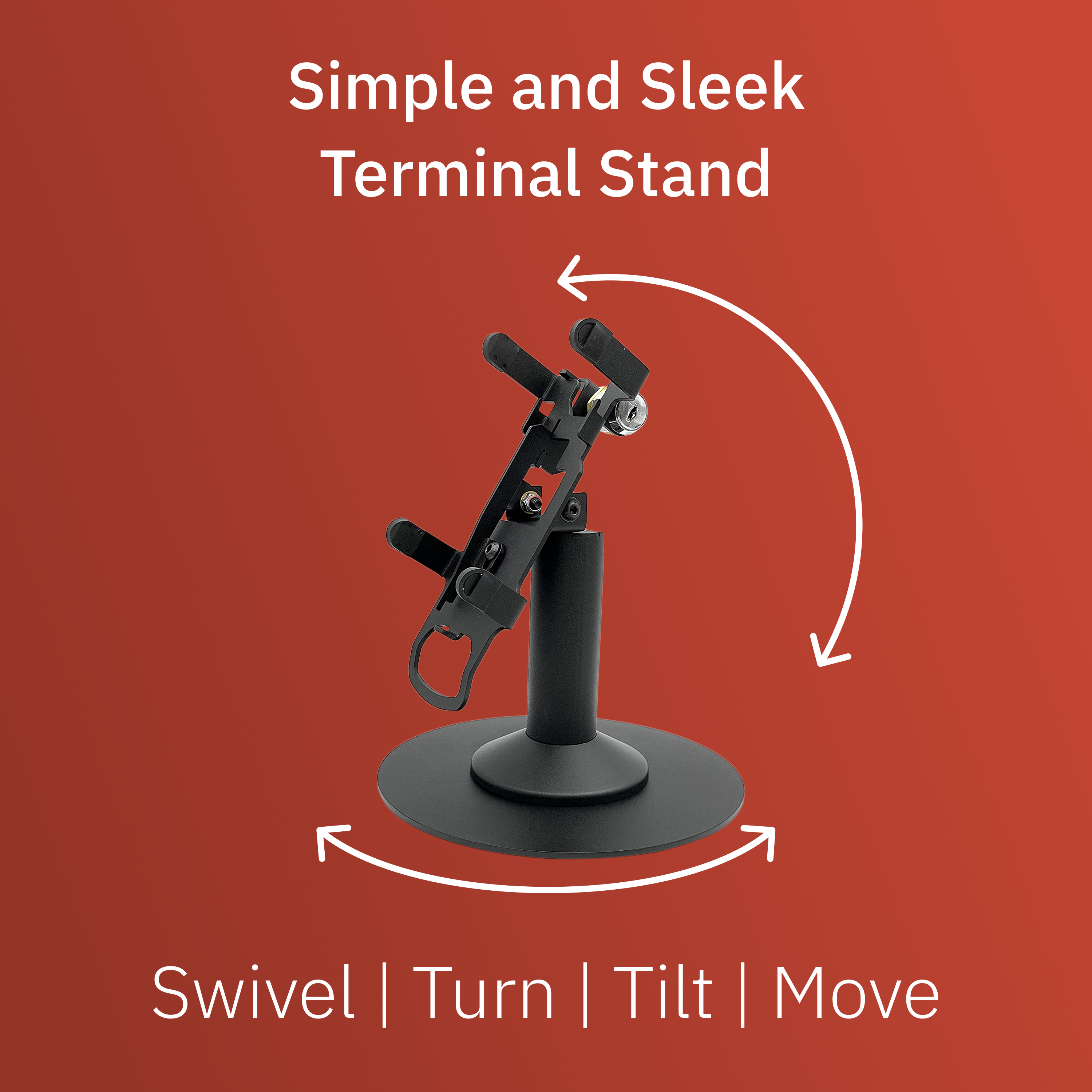 PAX A80 Freestanding Swivel and Tilt Lock Stand with Round Plate