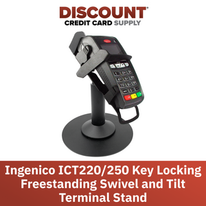 Ingenico ICT 220 & ICT 250 Key Locking Freestanding Swivel and Tilt Stand with Round Plate