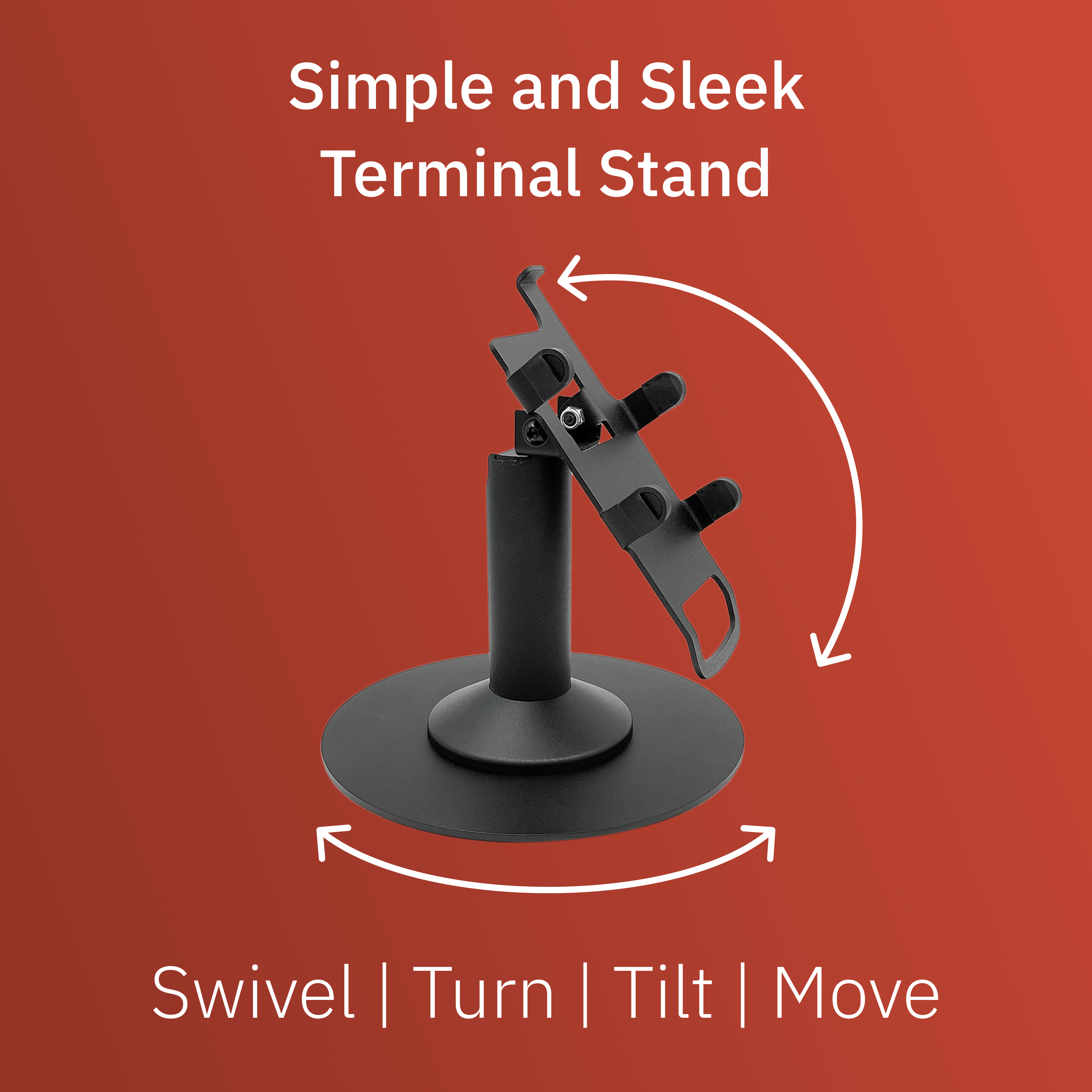 First Data FD35 / First Data FD40 Freestanding Swivel and Tilt Stand with Round Plate