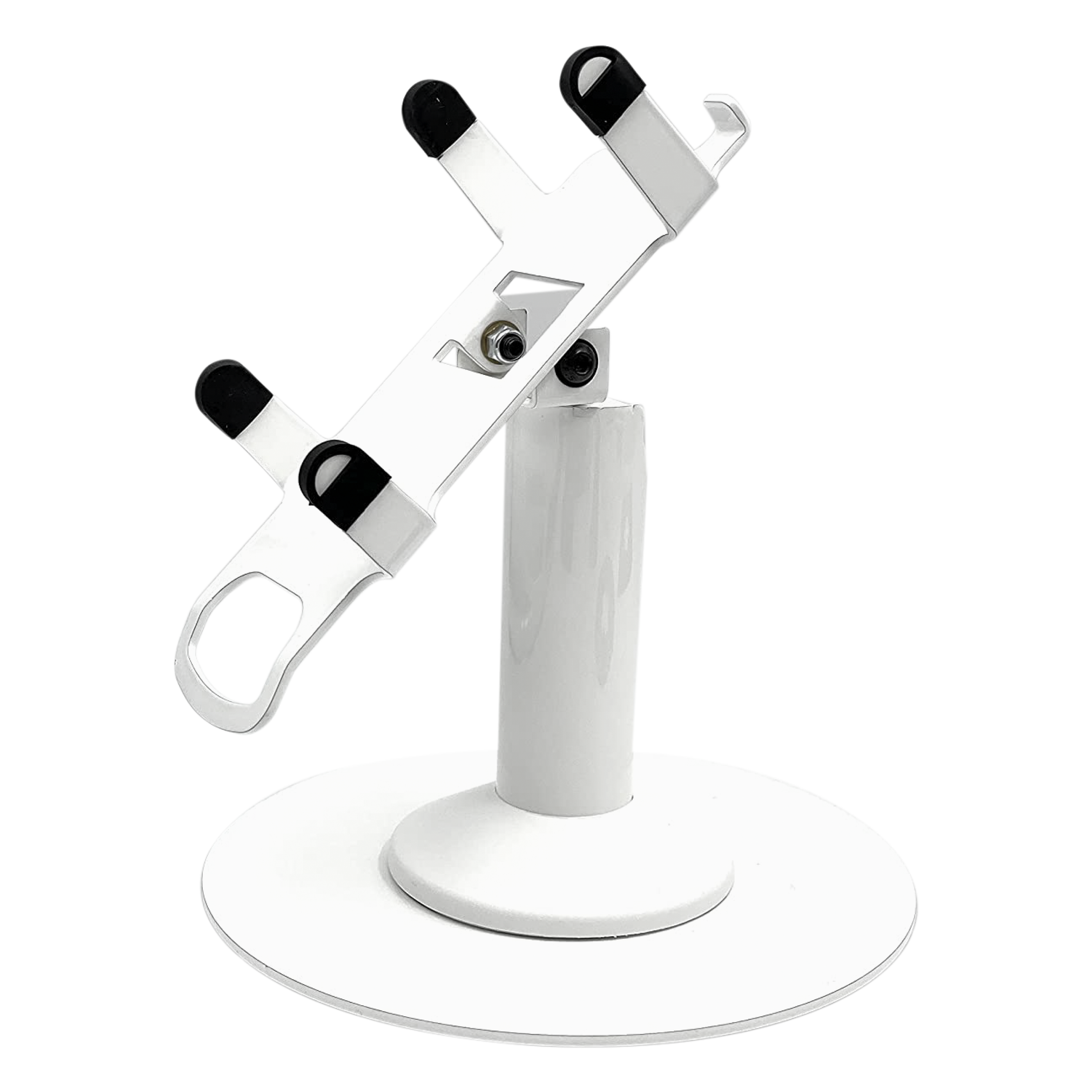 Dejavoo Z8 / Dejavoo Z11 Freestanding Swivel and Tilt Stand with Round Plate (White)  - Fits Dejavoo Z11 HW # v1.3