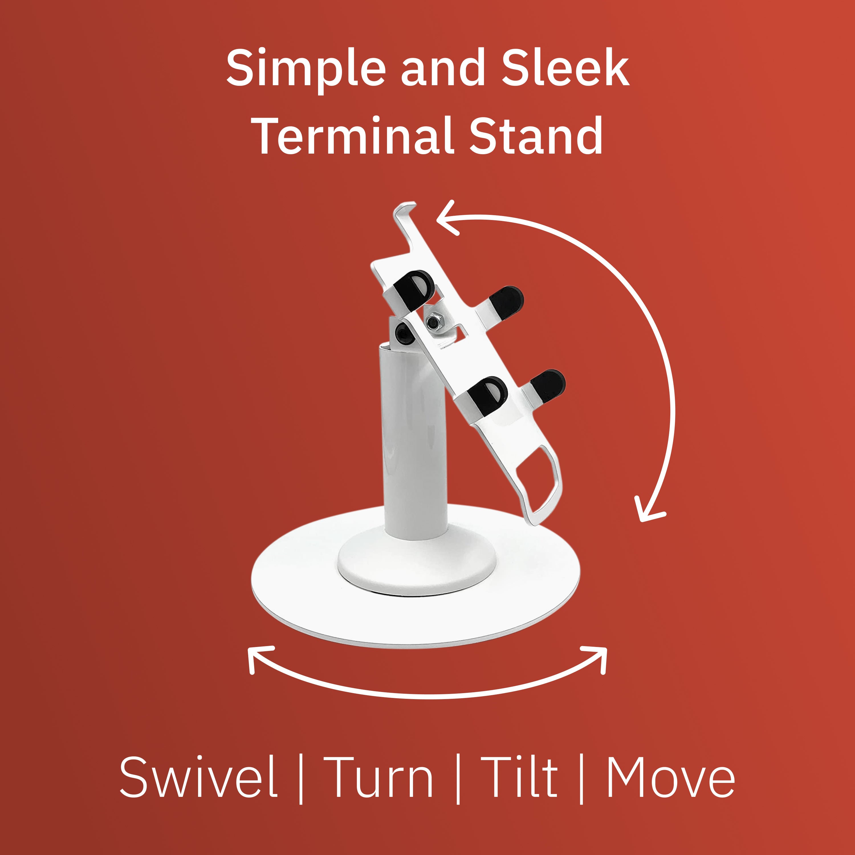 First Data FD35 & FD40 Freestanding Swivel and Tilt Stand with Round Plate