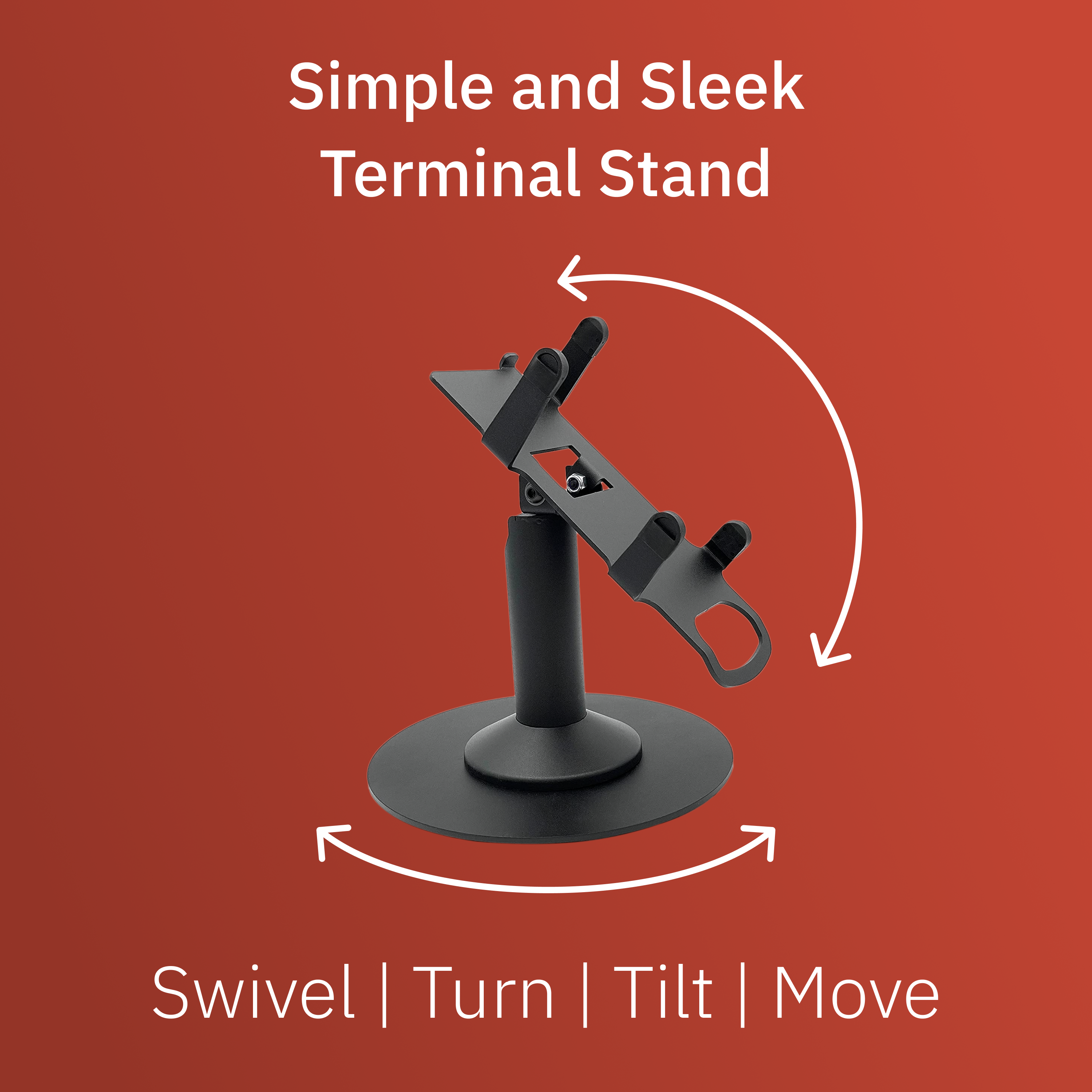 First Data FD130 / First Data FD150 Freestanding Swivel and Tilt Stand with Round Plate