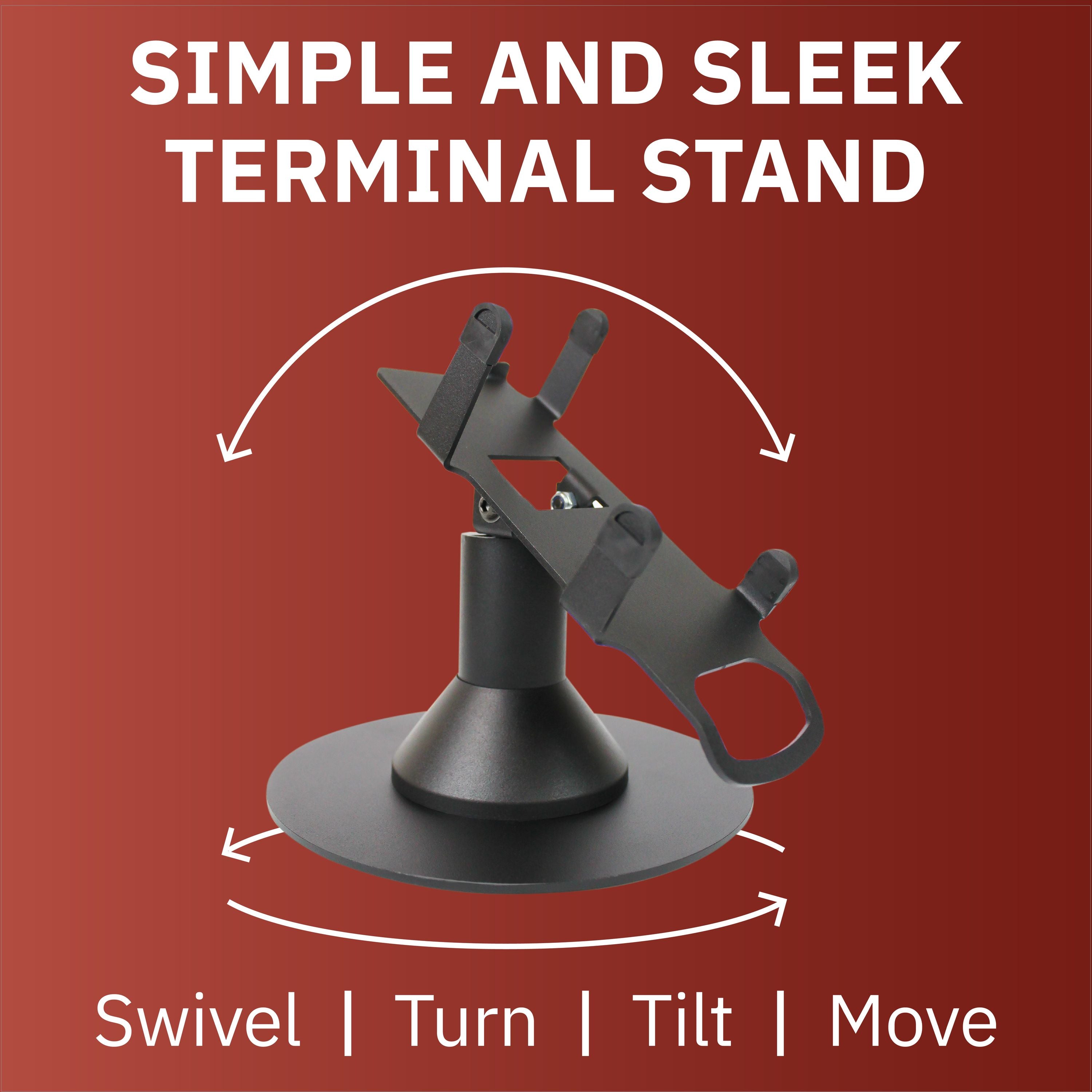 First Data FD150 Low Profile Freestanding Swivel Stand with Round Plate - DCCSUPPLY.COM