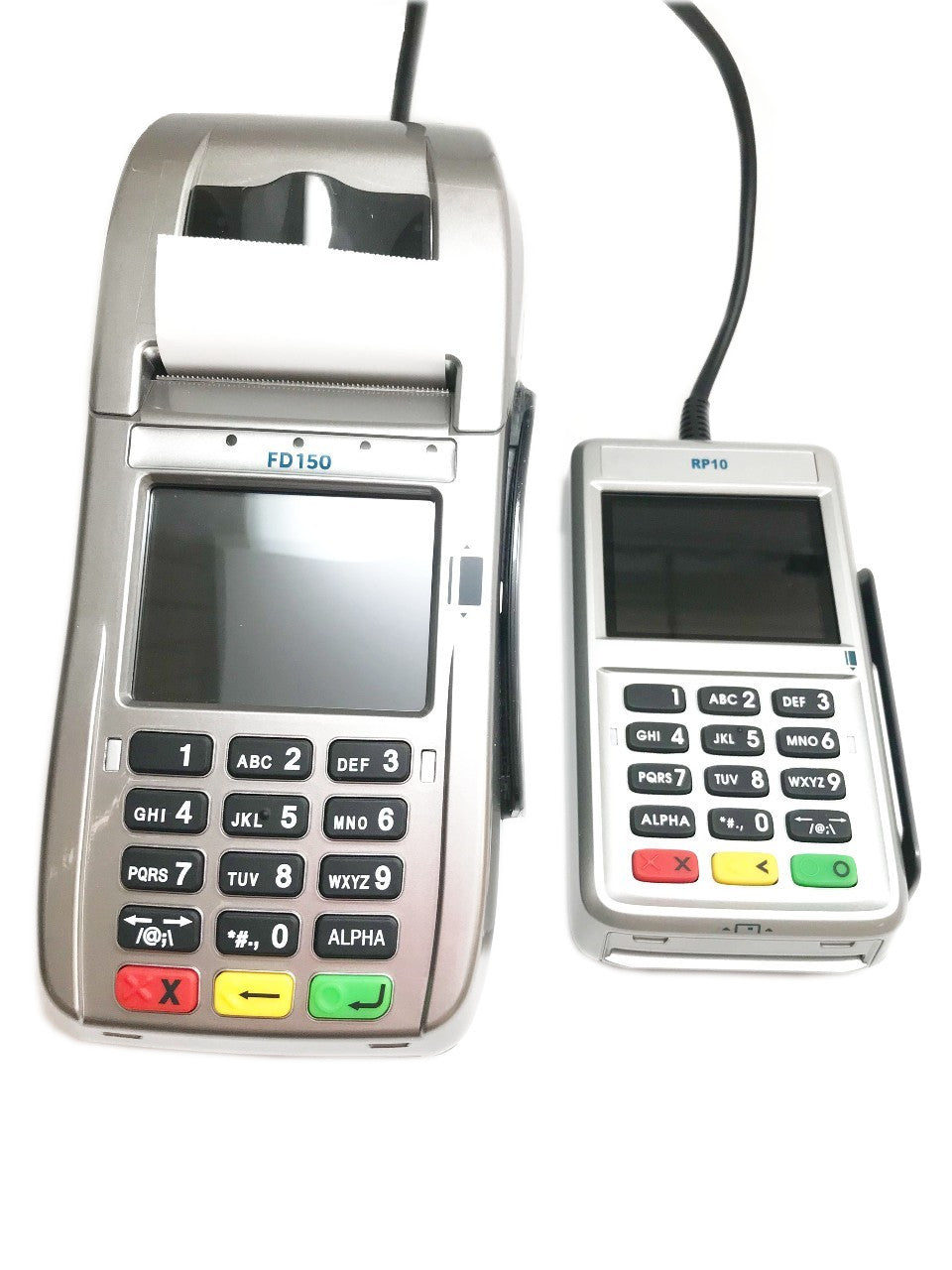 New First Data FD150 EMV CTLS Credit Card Terminal and Refurbished RP10 PIN Pad Bundle