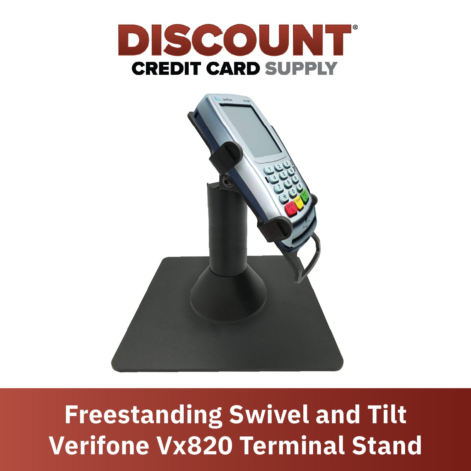 Verifone Vx820 Freestanding Swivel and Tilt Metal Stand - DCCSUPPLY.COM