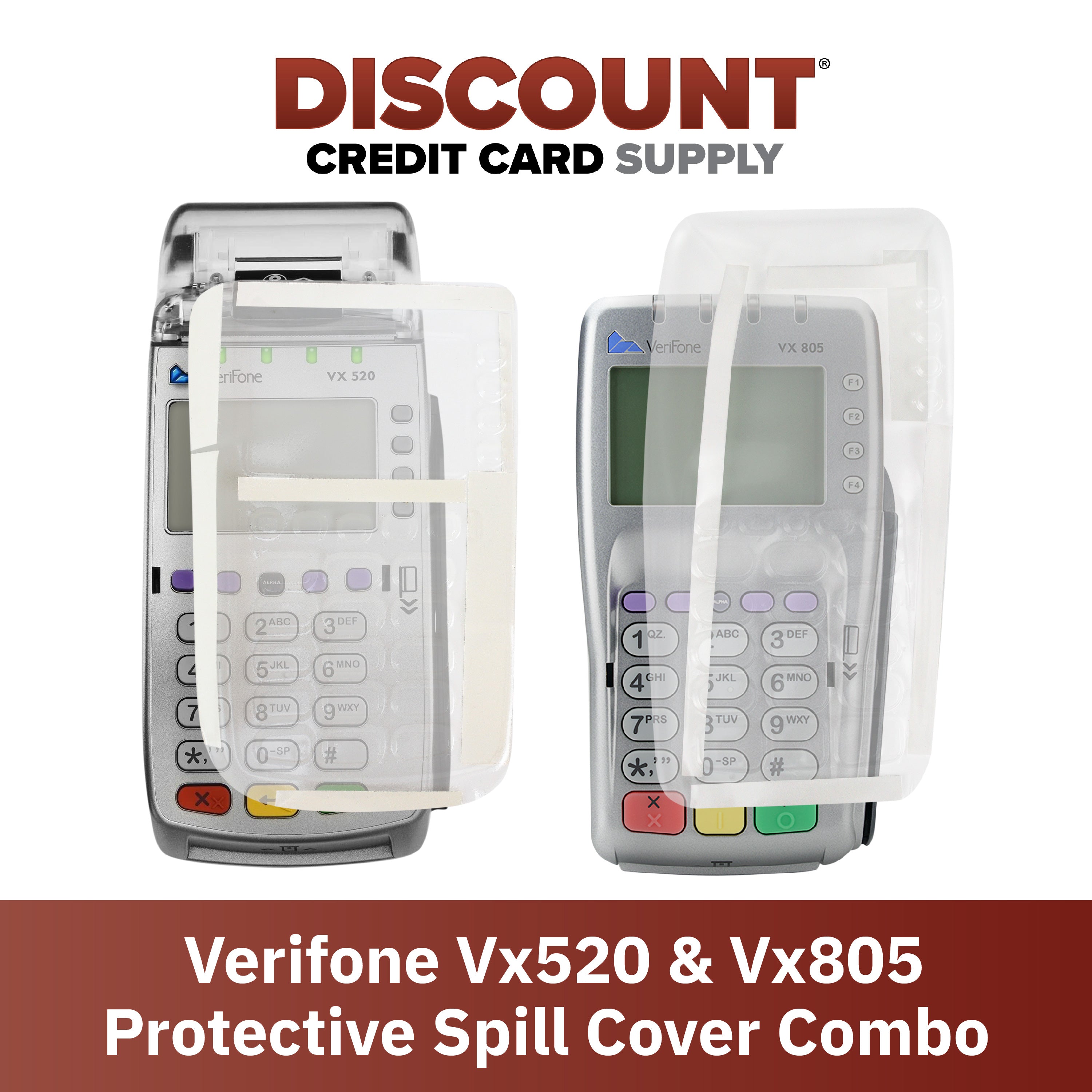 Verifone Vx520 and Vx805 Full Device Protective Spill Cover Combo - DCCSUPPLY.COM