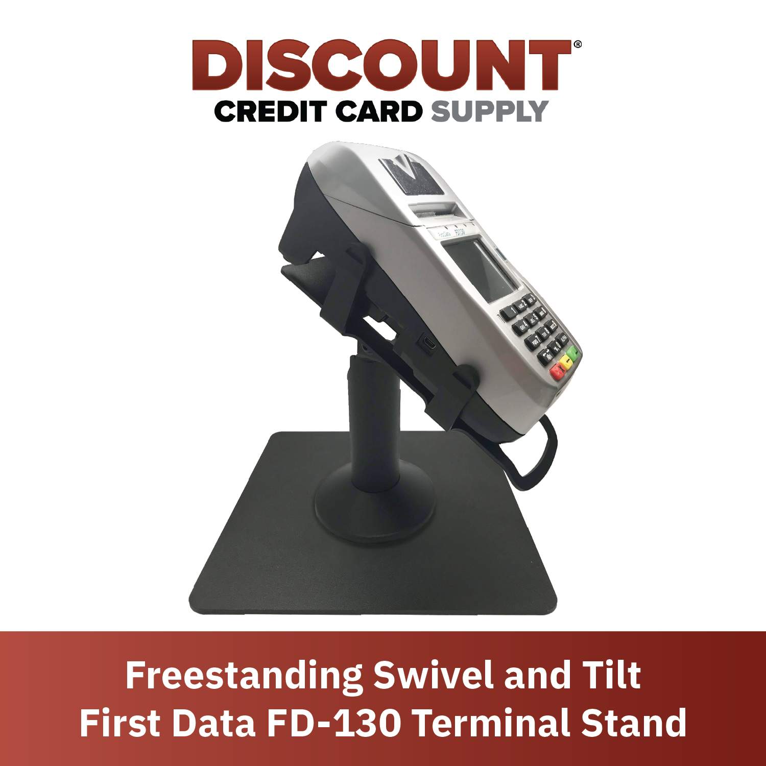 First Data FD130/ FD150 Freestanding Swivel and Tilt Metal Stand - DCCSUPPLY.COM