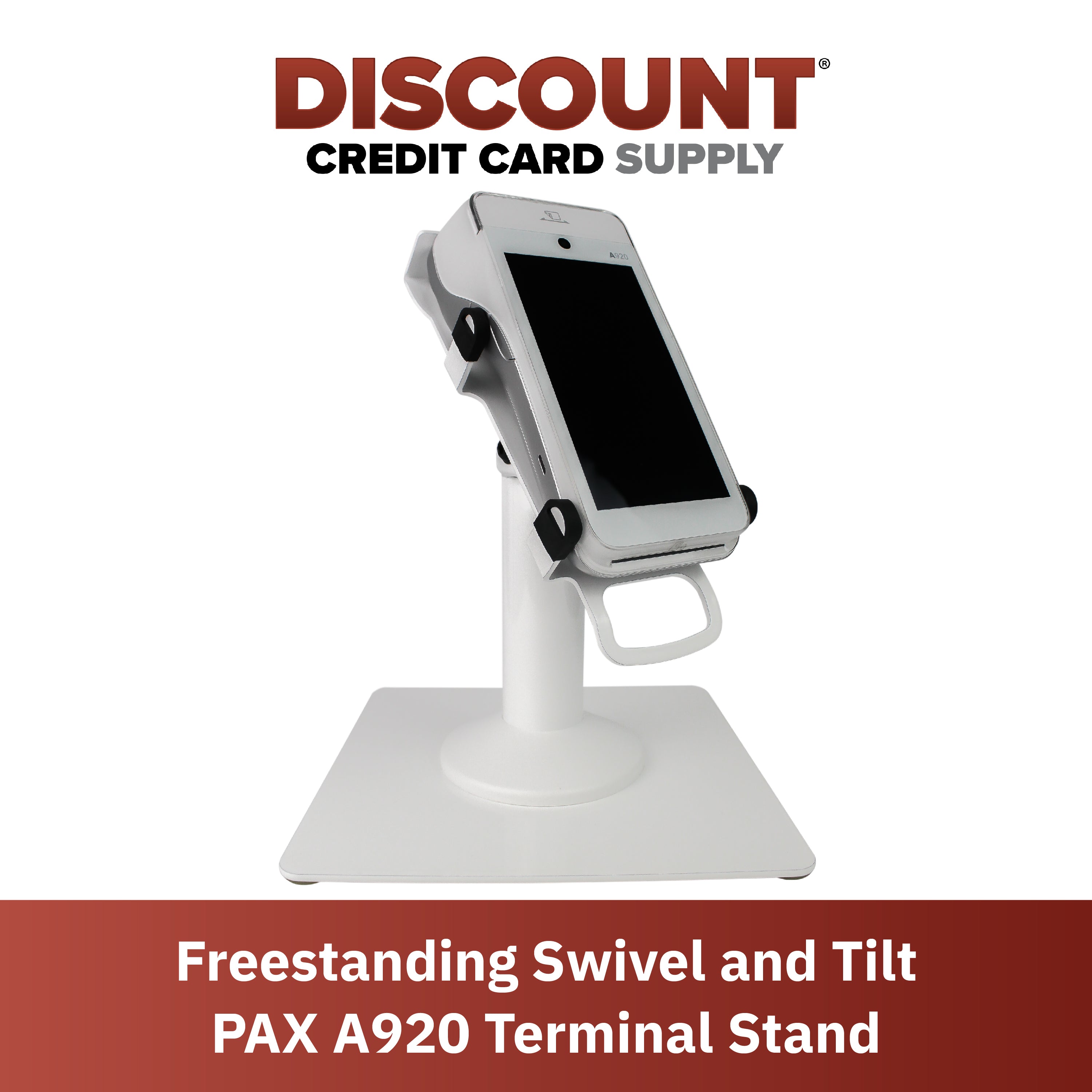 PAX A920 Freestanding Swivel and Tilt Metal Stand - DCCSUPPLY.COM