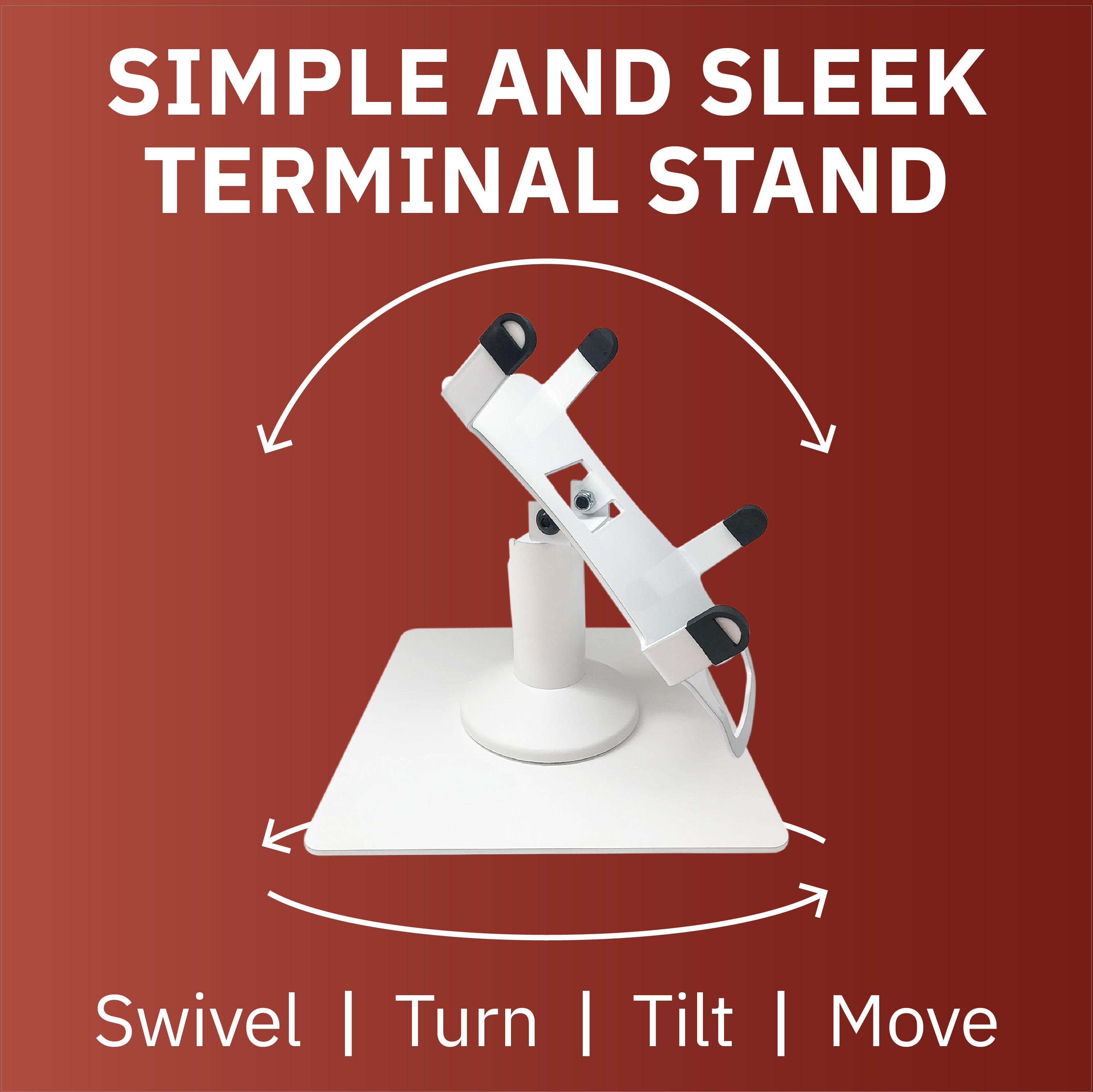 PAX A80 Low Profile Swivel and Tilt Freestanding Metal Stand with Square Plate - DCCSUPPLY.COM