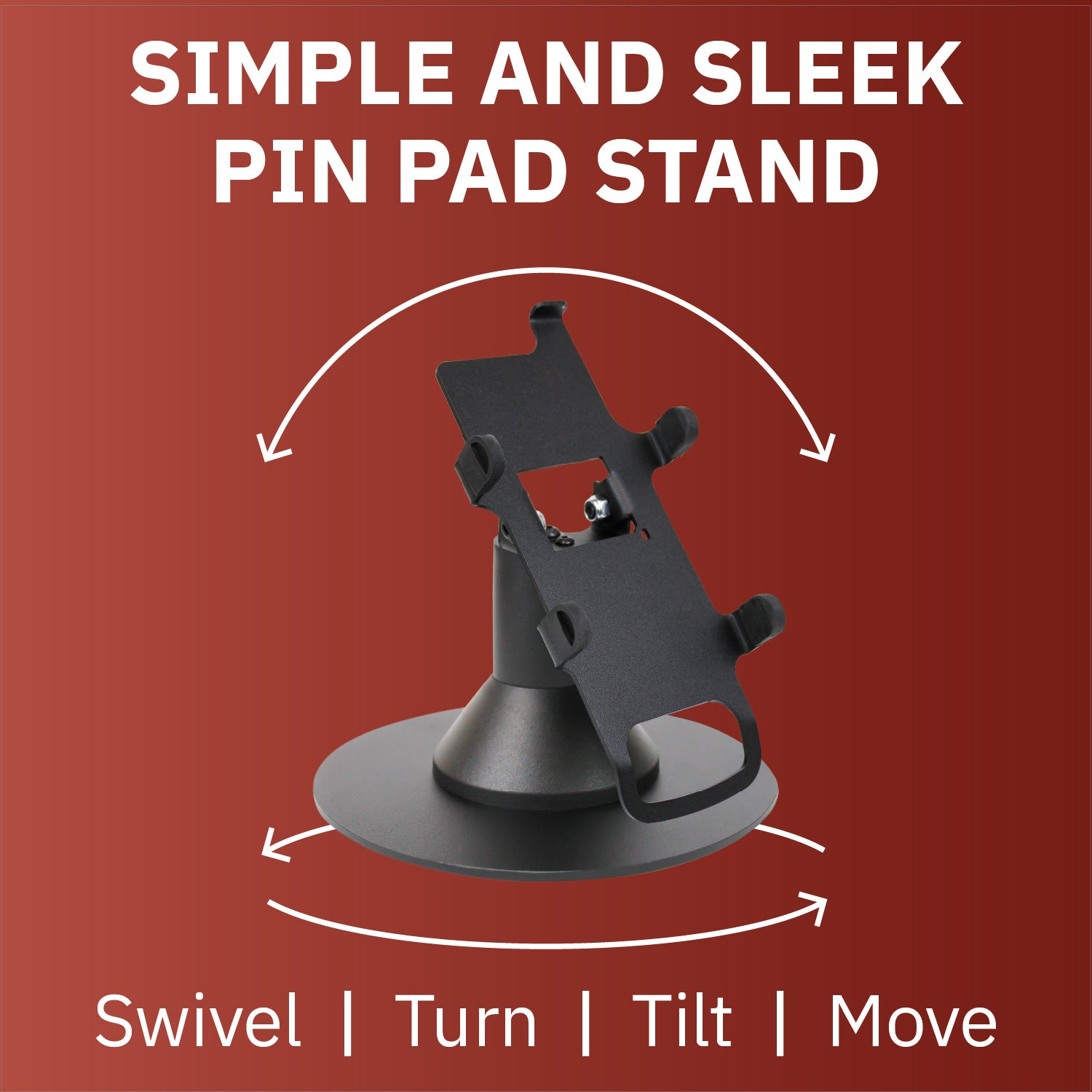 Verifone Vx820 Low Profile Freestanding Swivel Stand with Round Plate - DCCSUPPLY.COM