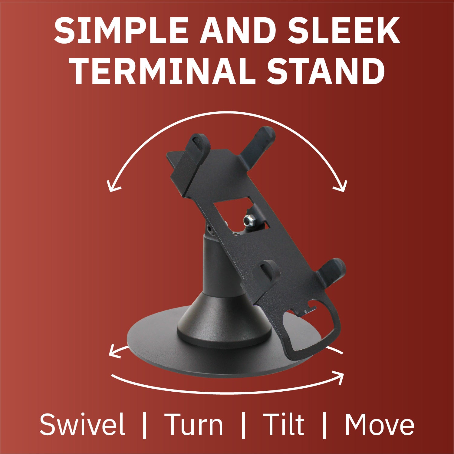 Ingenico ICT 220 / ICT 250 Low Profile Freestanding Swivel Stand with Round Plate - DCCSUPPLY.COM