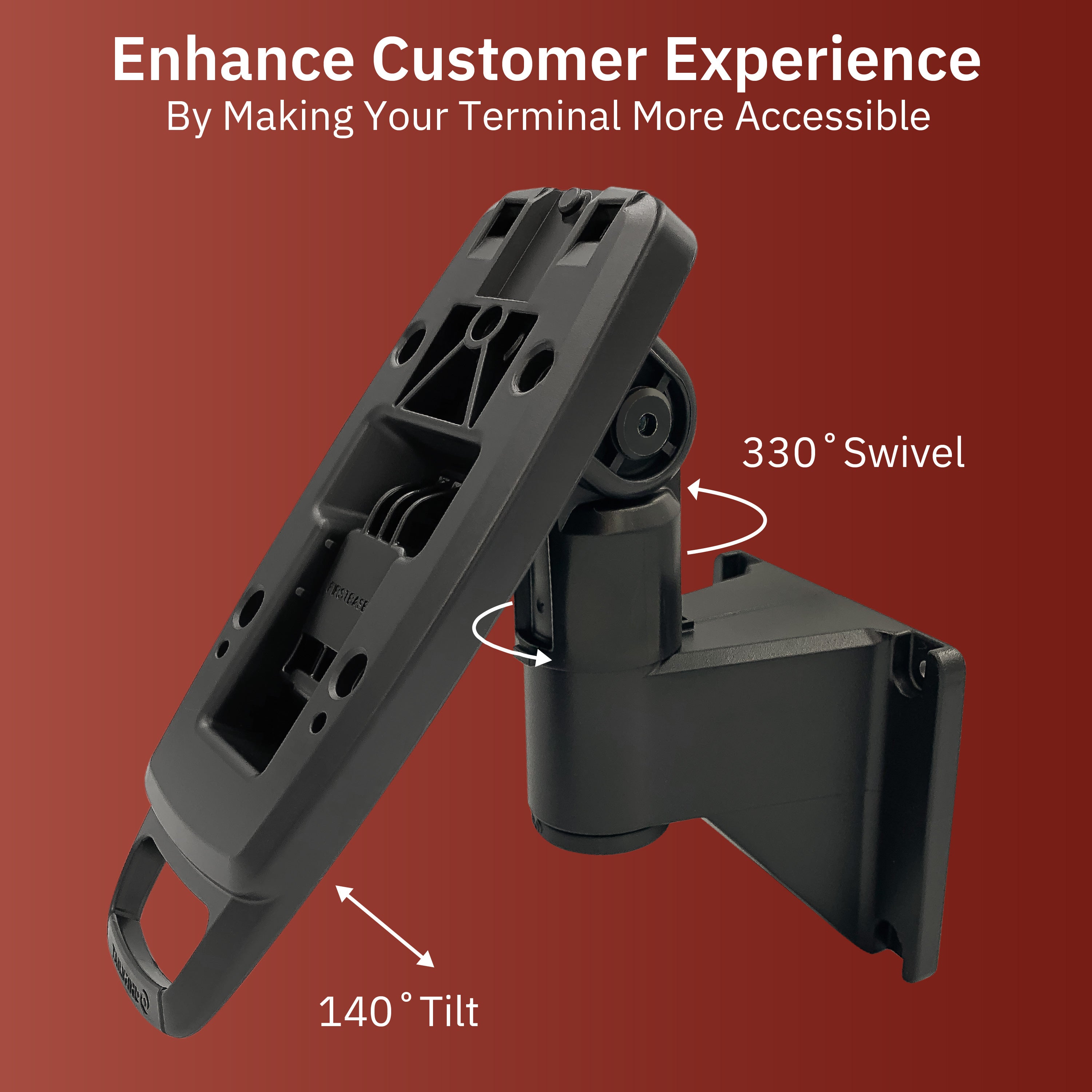 Verifone Vx520 EMV CTLS 7" Wall Mount Terminal Stand - DCCSUPPLY.COM