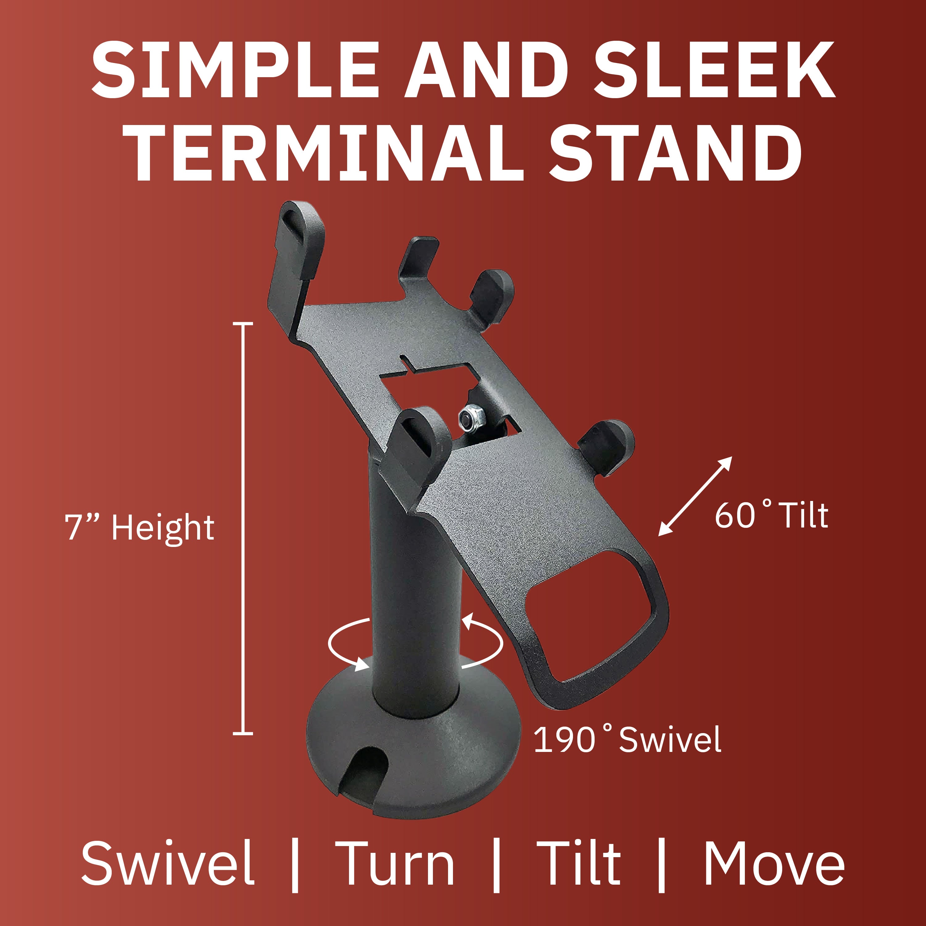 Dejavoo Z3 / Dejavoo Z6 Swivel and Tilt Stand - Fits Dejavoo Z6 HW # v1.3