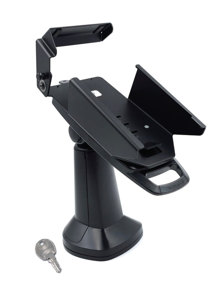 Verifone T650P Key Locking 7" Pole Mount Terminal Stand w/ Metal Plate