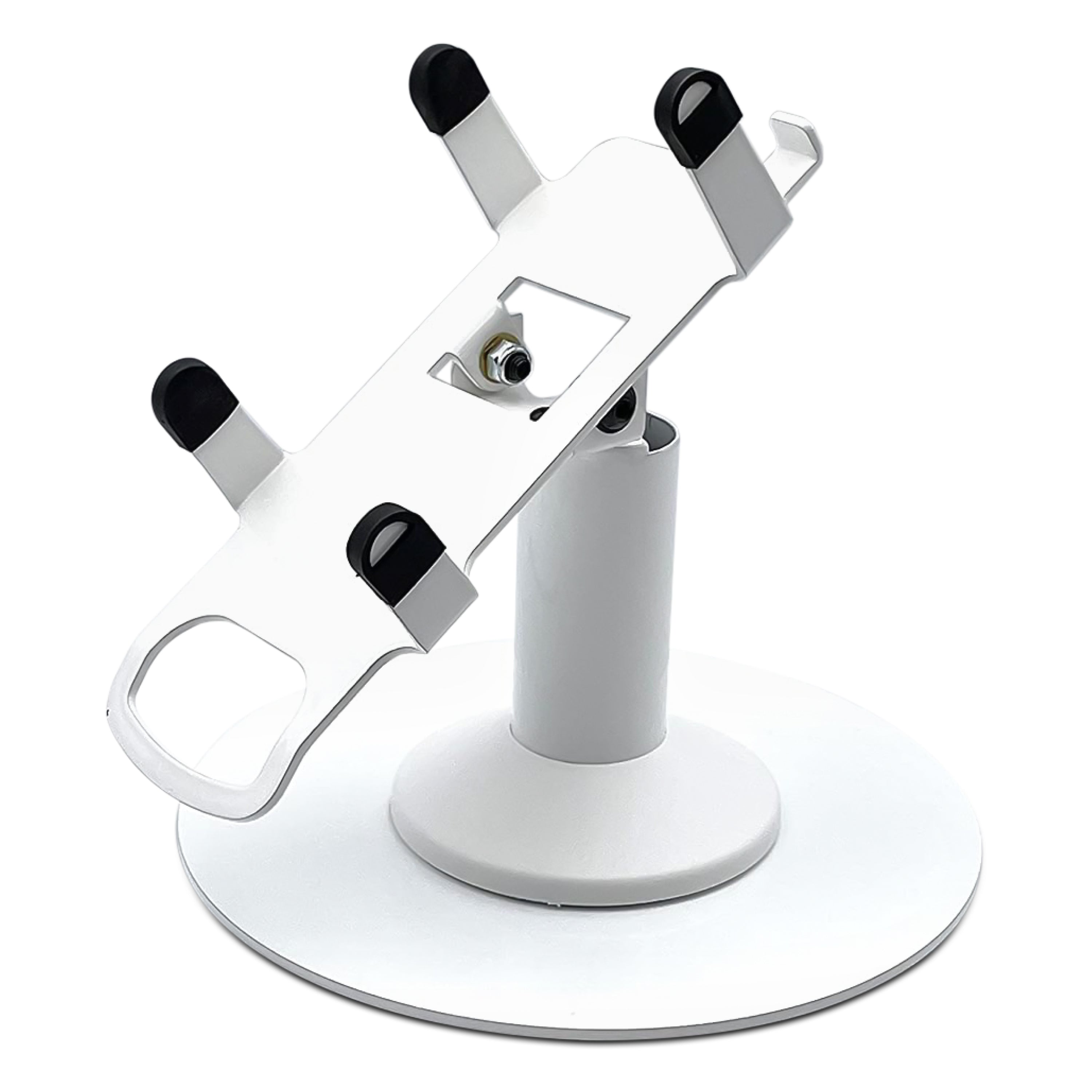 Dejavoo Z8 / Dejavoo Z11 Low Freestanding Swivel and Tilt Stand with Round Plate (White) - Fits Dejavoo Z11 HW # v1.3