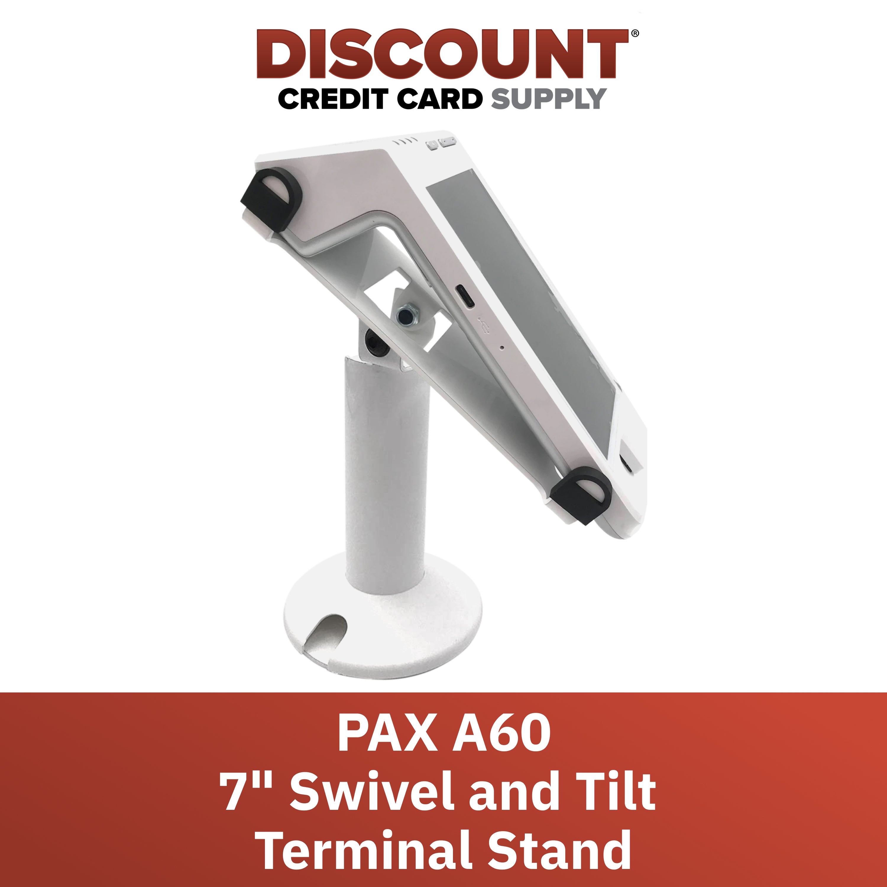 PAX A60 White Swivel and Tilt Stand