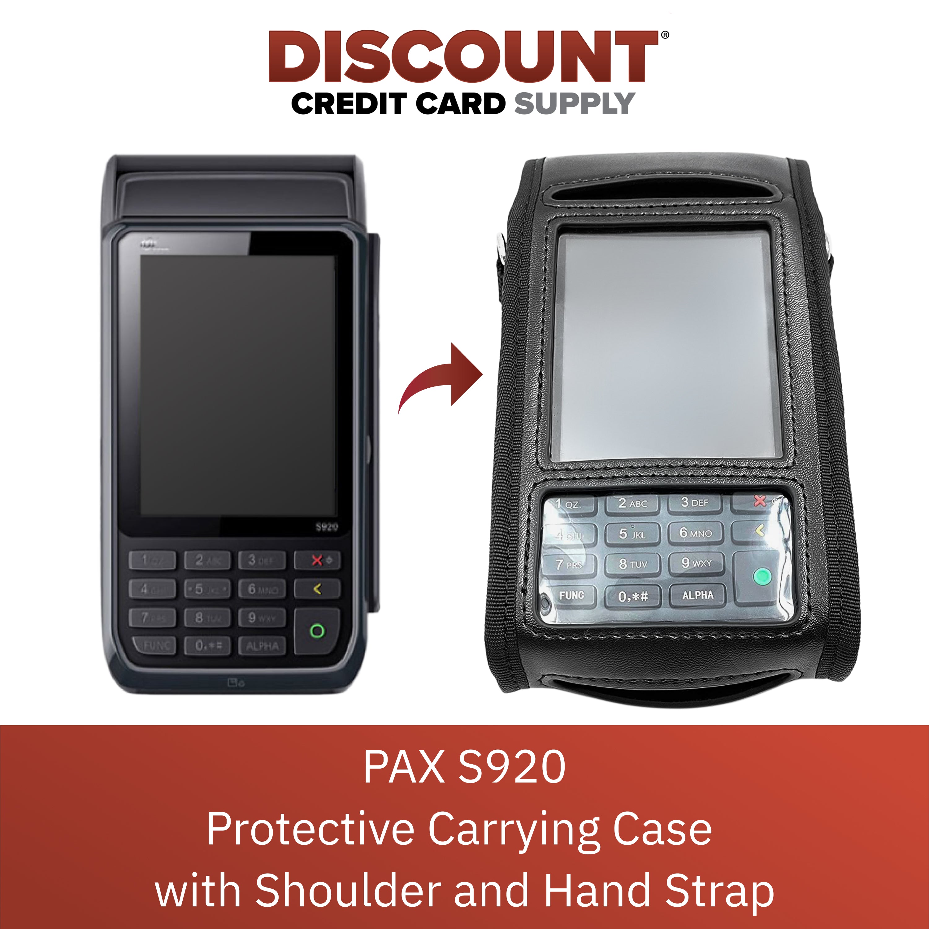 PAX S920 Carrying Case with Hand Strap and Shoulder Strap