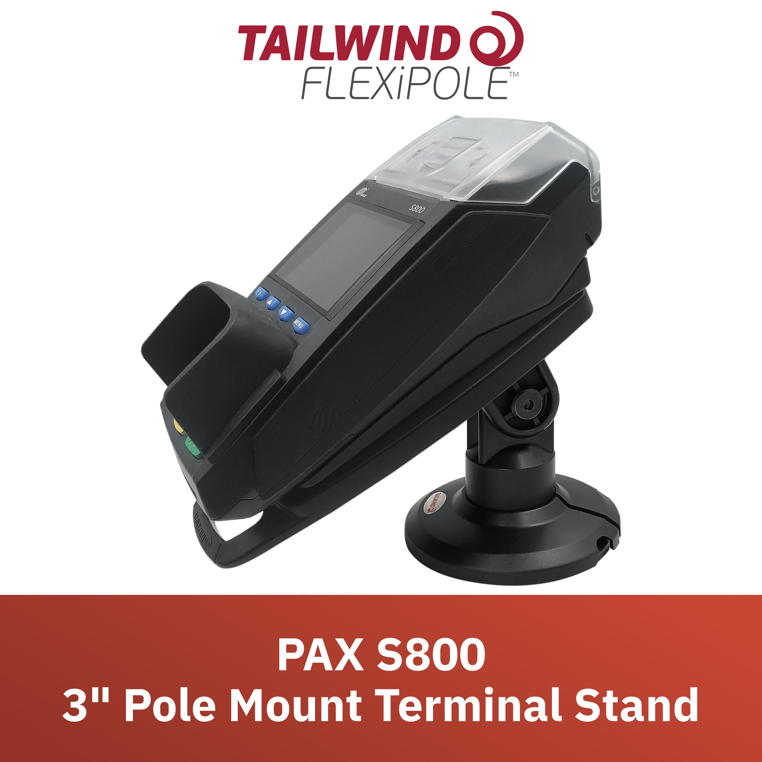 PAX S800 3" Compact Pole Mount Stand