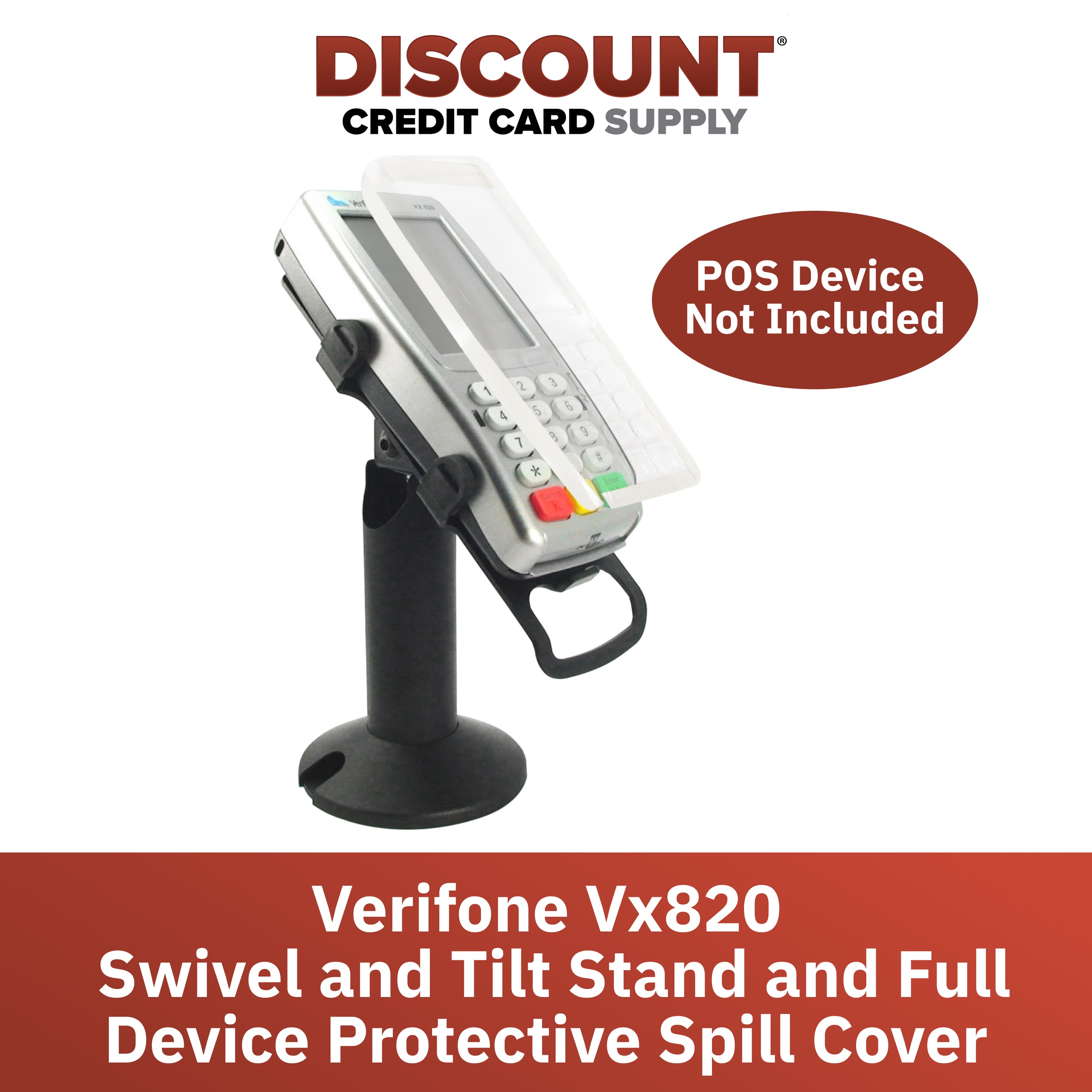 Verifone Vx820 Swivel and Tilt Stand and Full Device Protective Cover