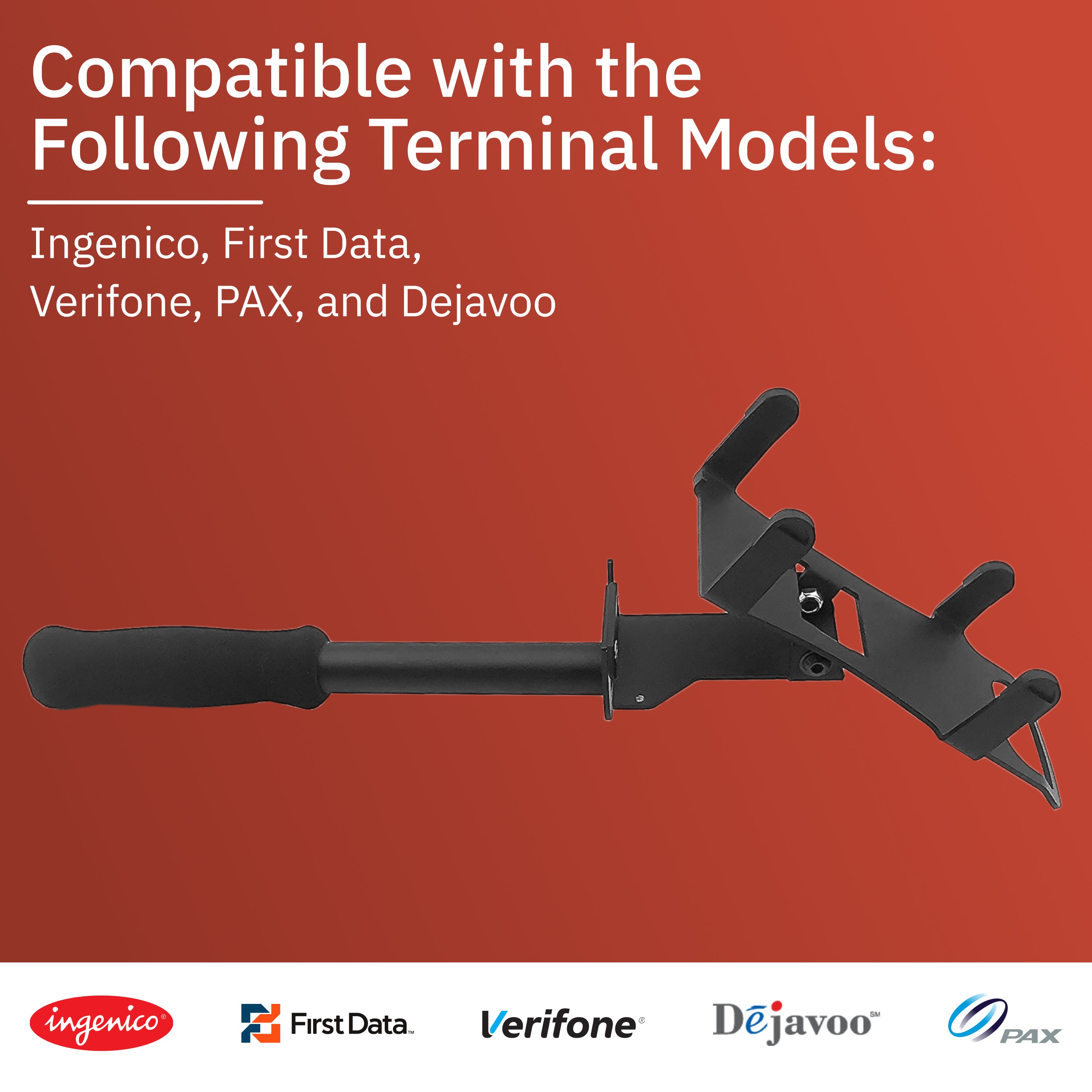 DCCStands Tilted Drive-Thru Handheld Bracket / Mount For Most Terminal Types V3