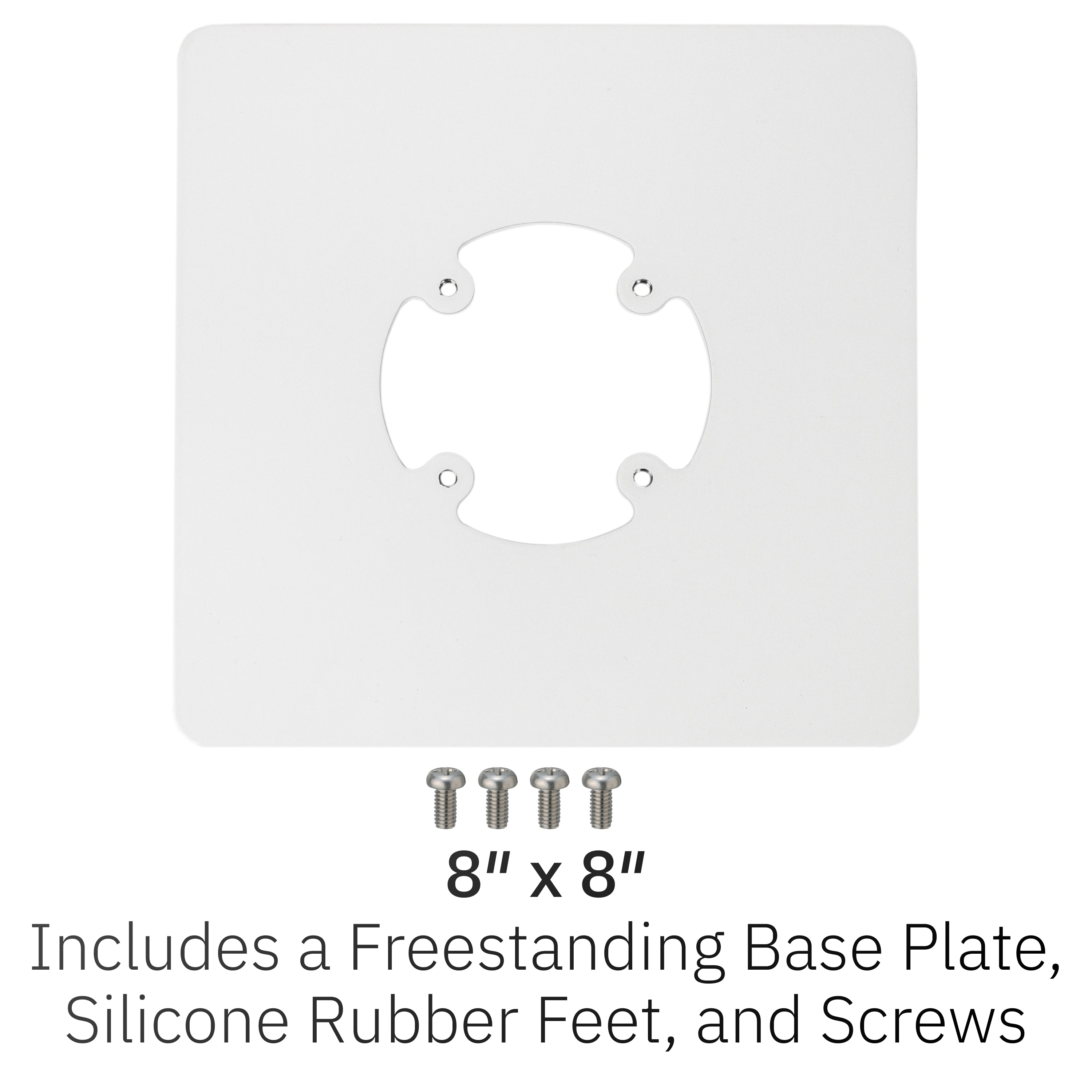 First Data FD35 / First Data FD40 Low Freestanding Swivel and Tilt Stand with Square Plate (White)