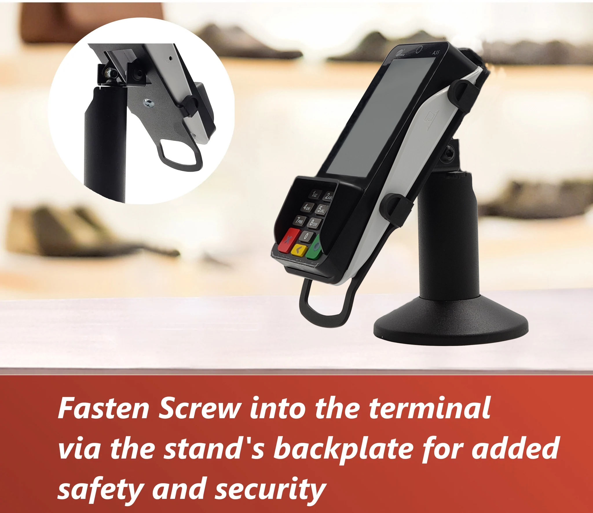 PAX A35 PIN Pad Low Swivel and Tilt Stand