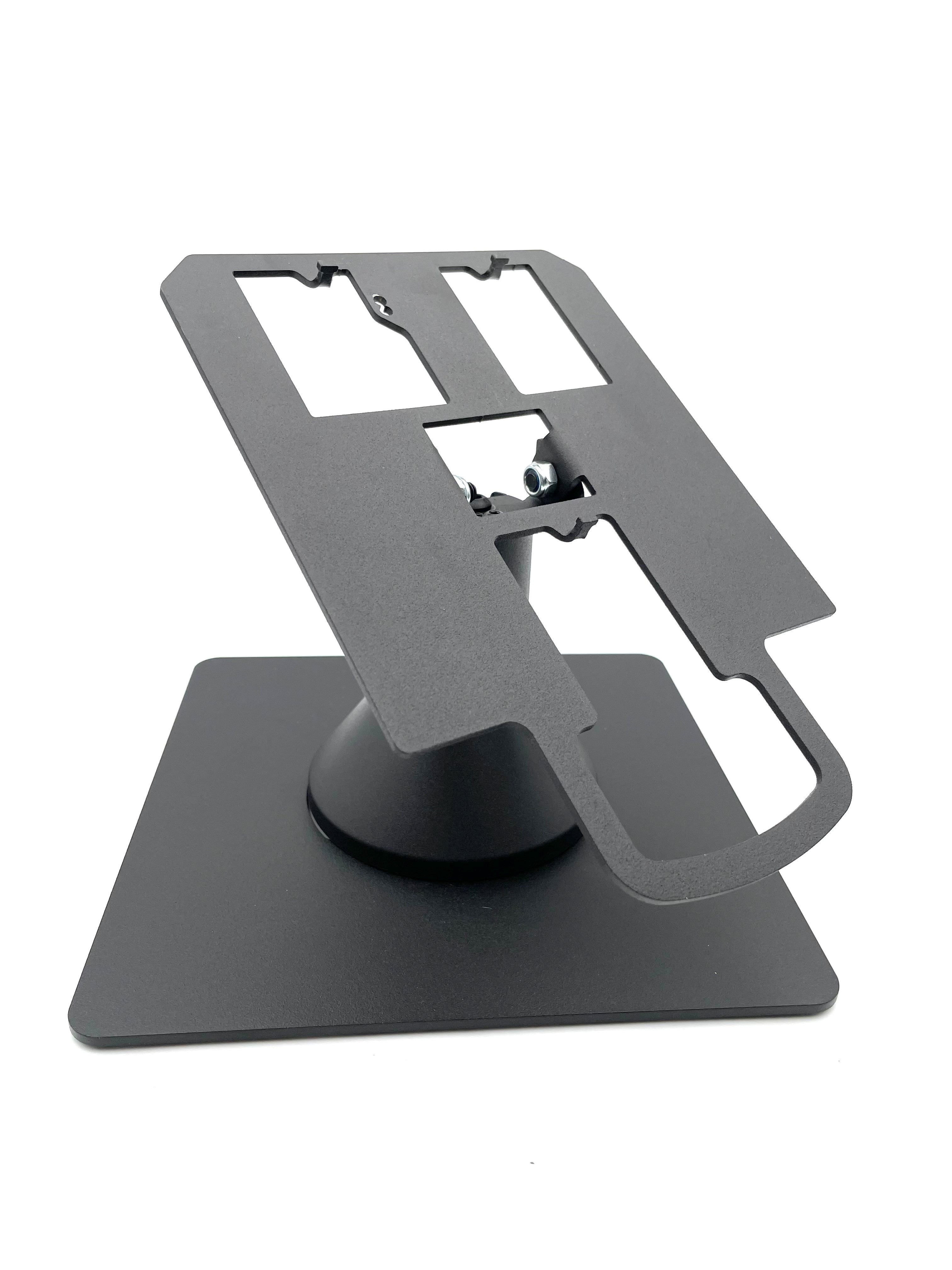 Verifone Mx915 / Mx925 Low Profile Swivel and Tilt Freestanding Metal Stand with Square Plate - DCCSUPPLY.COM