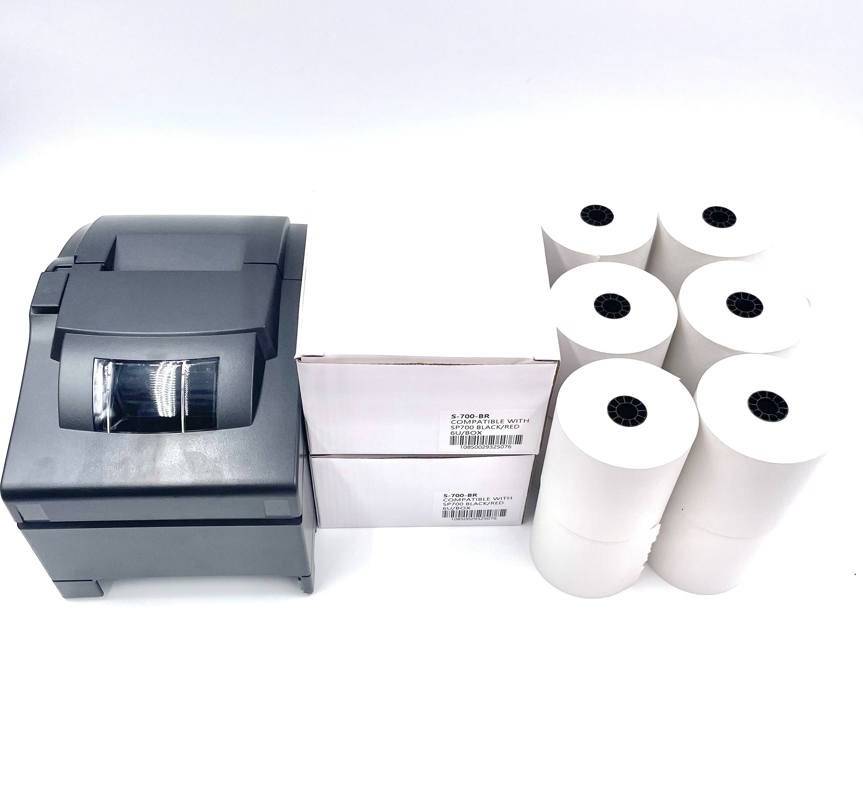 Star SP742ME Ethernet Kitchen Printer for Clover (39336532), 12x Star RC700BR0 Ink and 12x 3" x 165' Paper Rolls Bundle