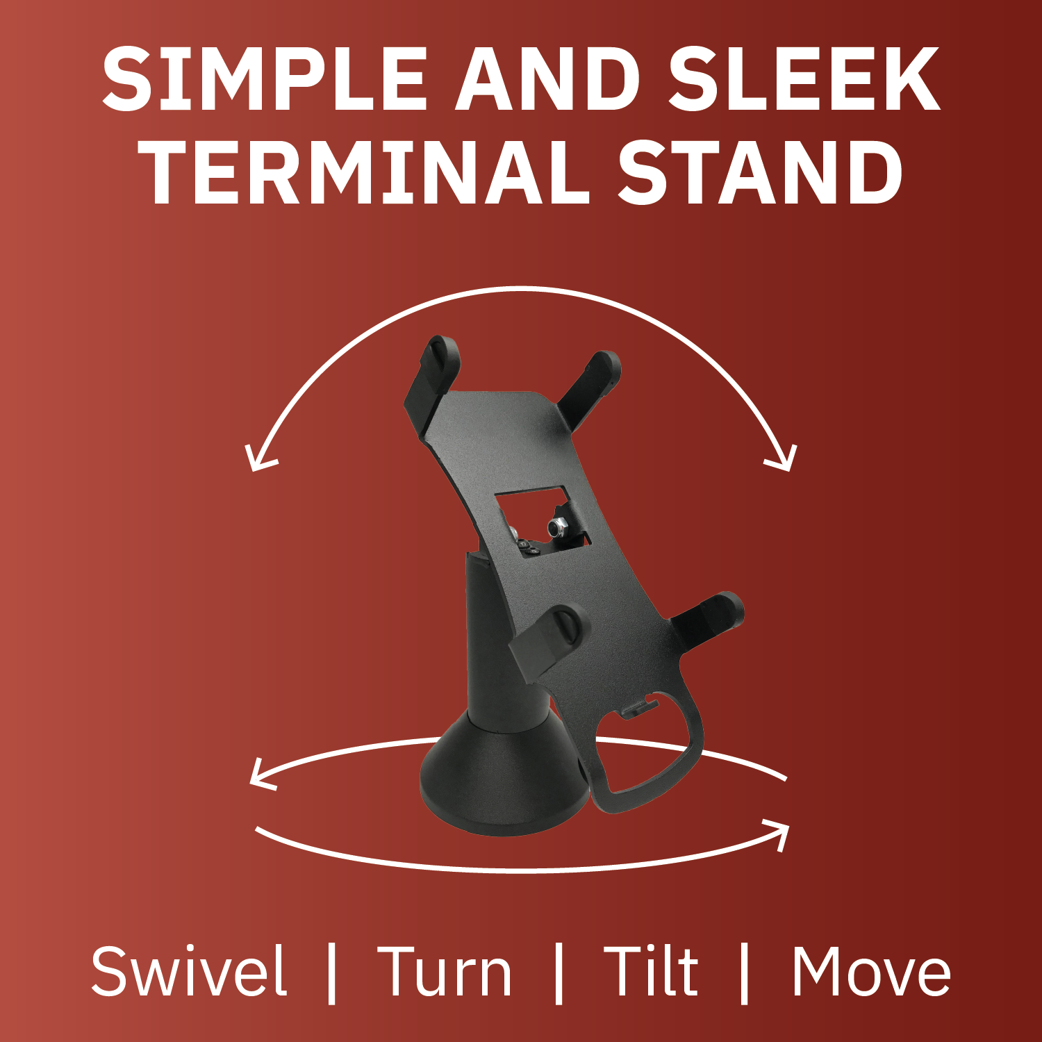 Verifone Vx520 Freestanding Swivel and Tilt Metal Stand with Round Plate - DCCSUPPLY.COM