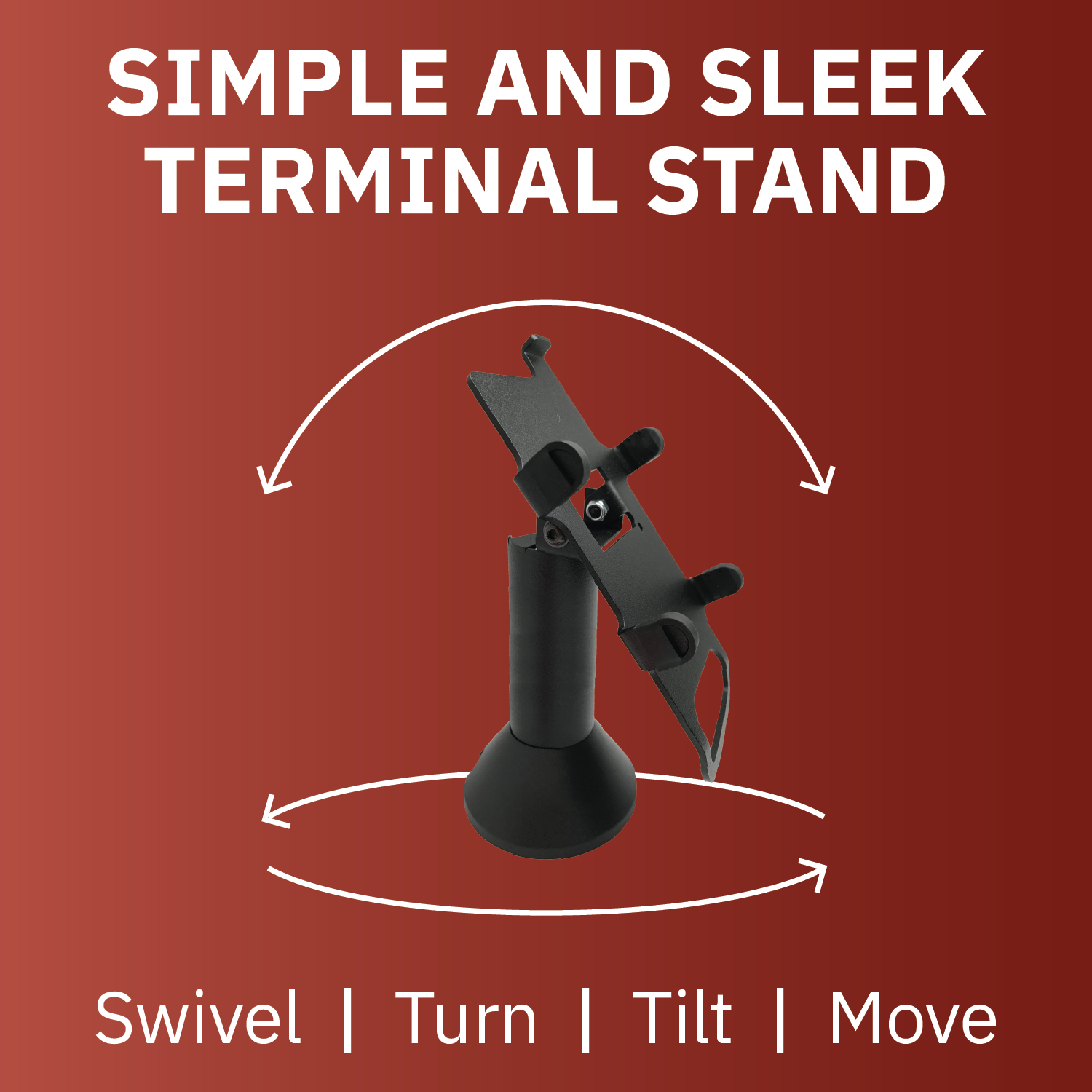 Verifone Vx820 Freestanding Swivel and Tilt Metal Stand with Round Plate - DCCSUPPLY.COM